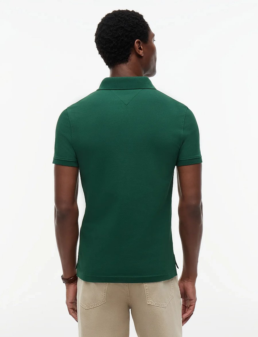 Tommy Hilfiger - 1985 SLIM POLO - kortærmede poloer - street green - 2
