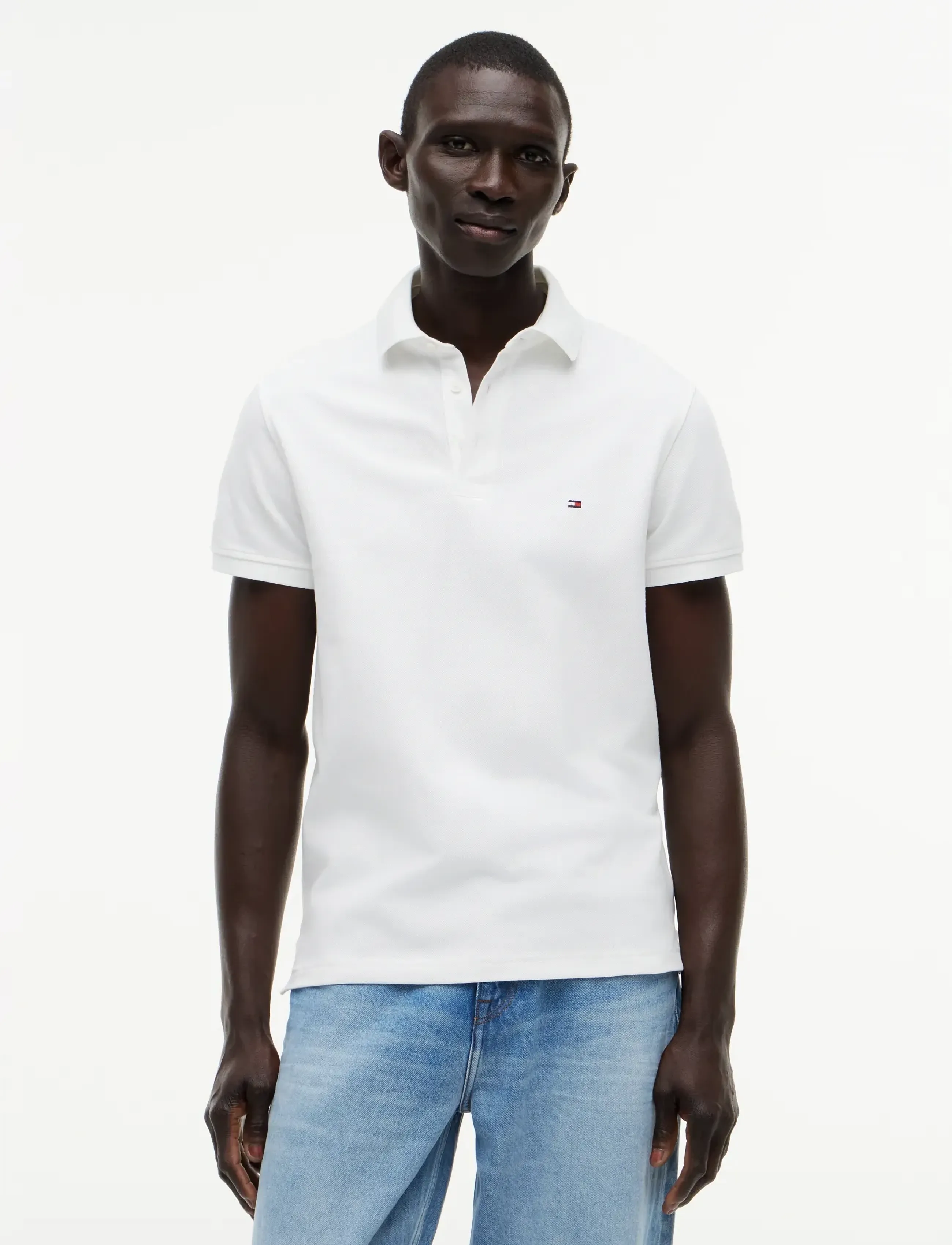 Tommy Hilfiger CORE 1985 SLIM POLO - Tommy Hilfiger - WHITE / white