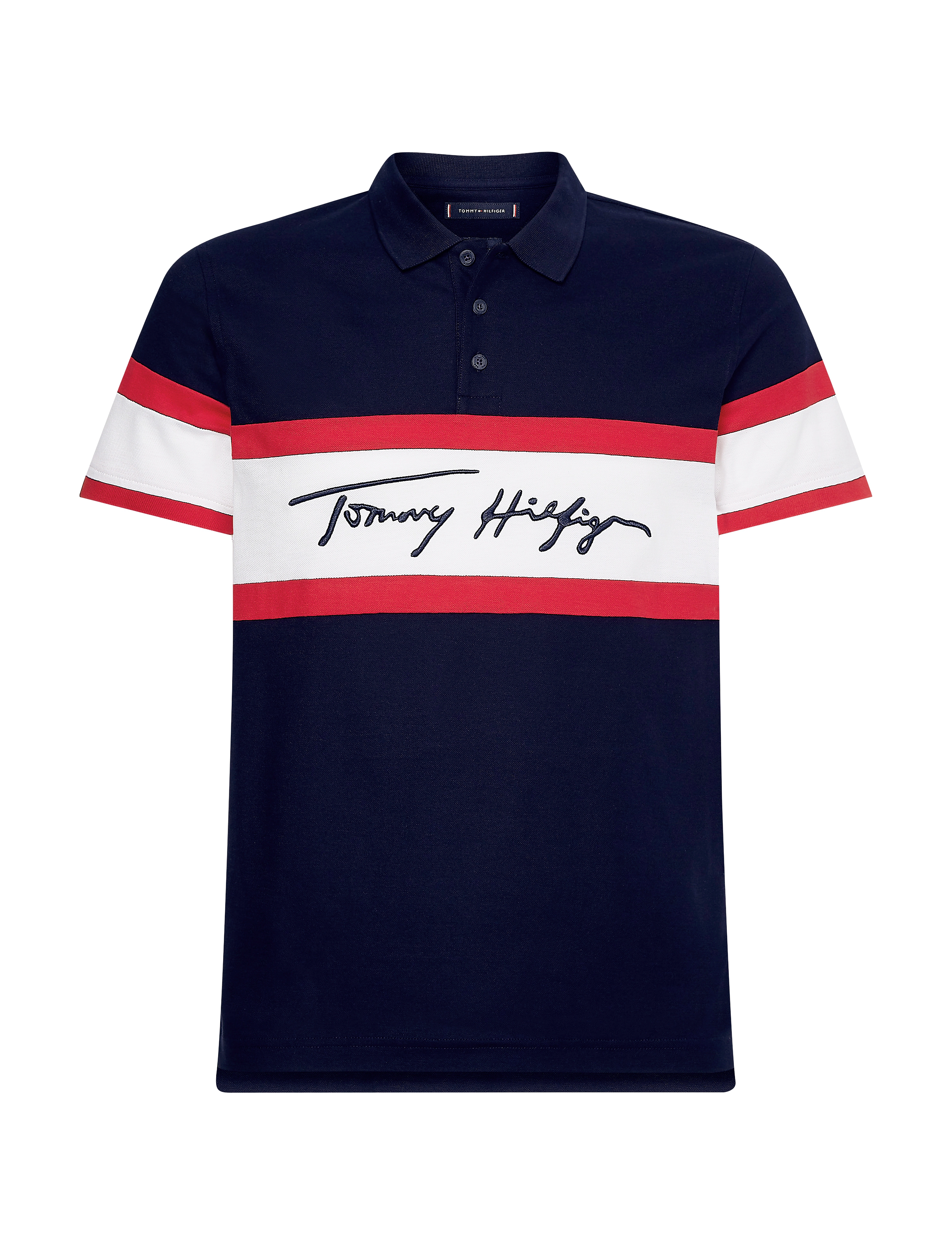 Tommy Hilfiger - 1985 SIGNAT COLORBLOCK SLIM POLO - desert sky / primary red / white - 0