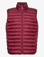 PACKABLE RECYCLED VEST - ROUGE