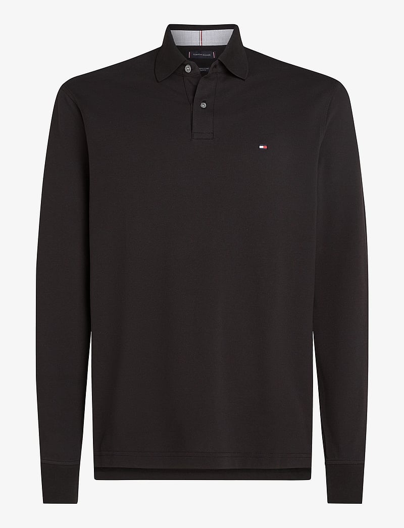 Tommy Hilfiger - 1985 REGULAR LS POLO - långärmade pikéer - black - 1