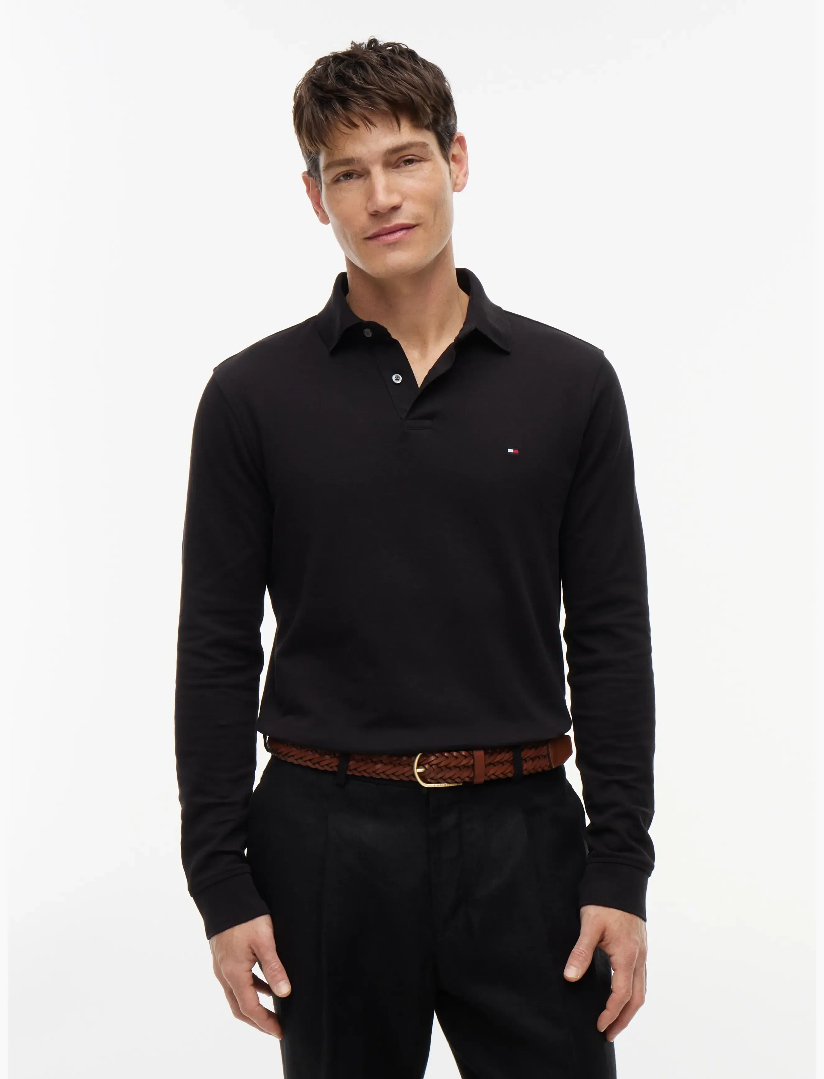 Tommy Hilfiger - 1985 REGULAR LS POLO - pikkade varrukatega polod - black - 0