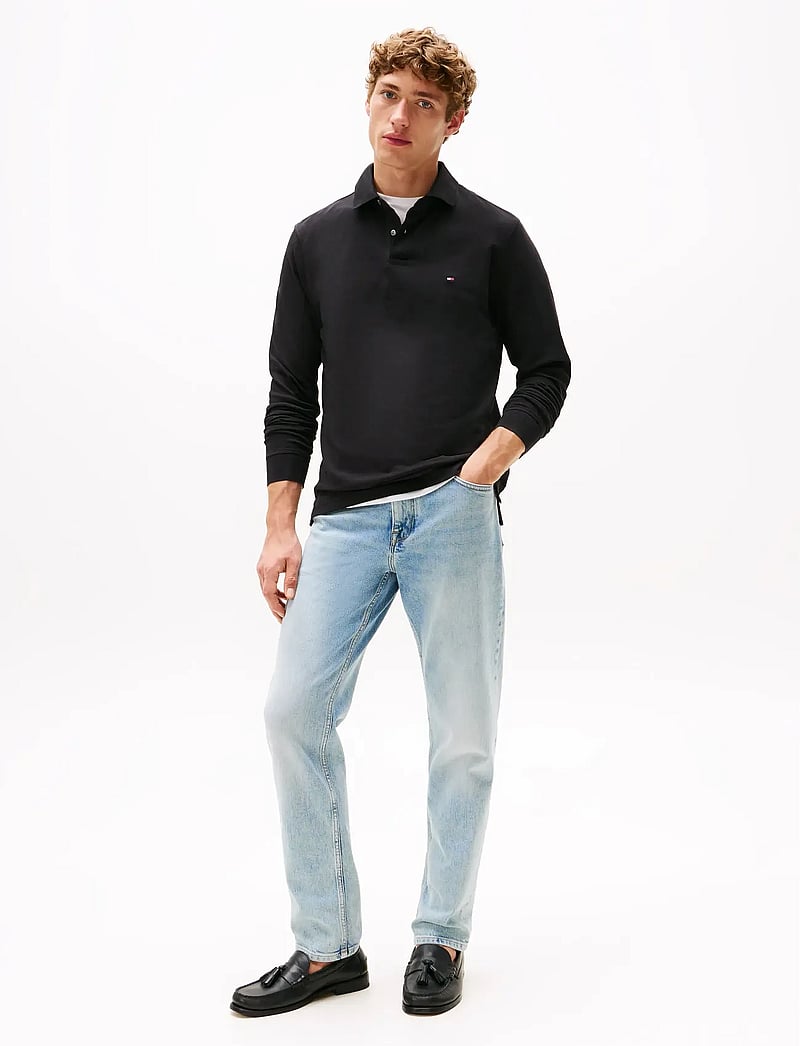 Tommy Hilfiger - 1985 REGULAR LS POLO - långärmade pikéer - black - 3