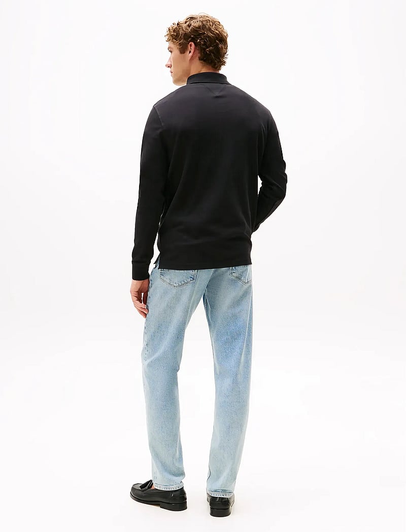 Tommy Hilfiger - 1985 REGULAR LS POLO - långärmade pikéer - black - 4