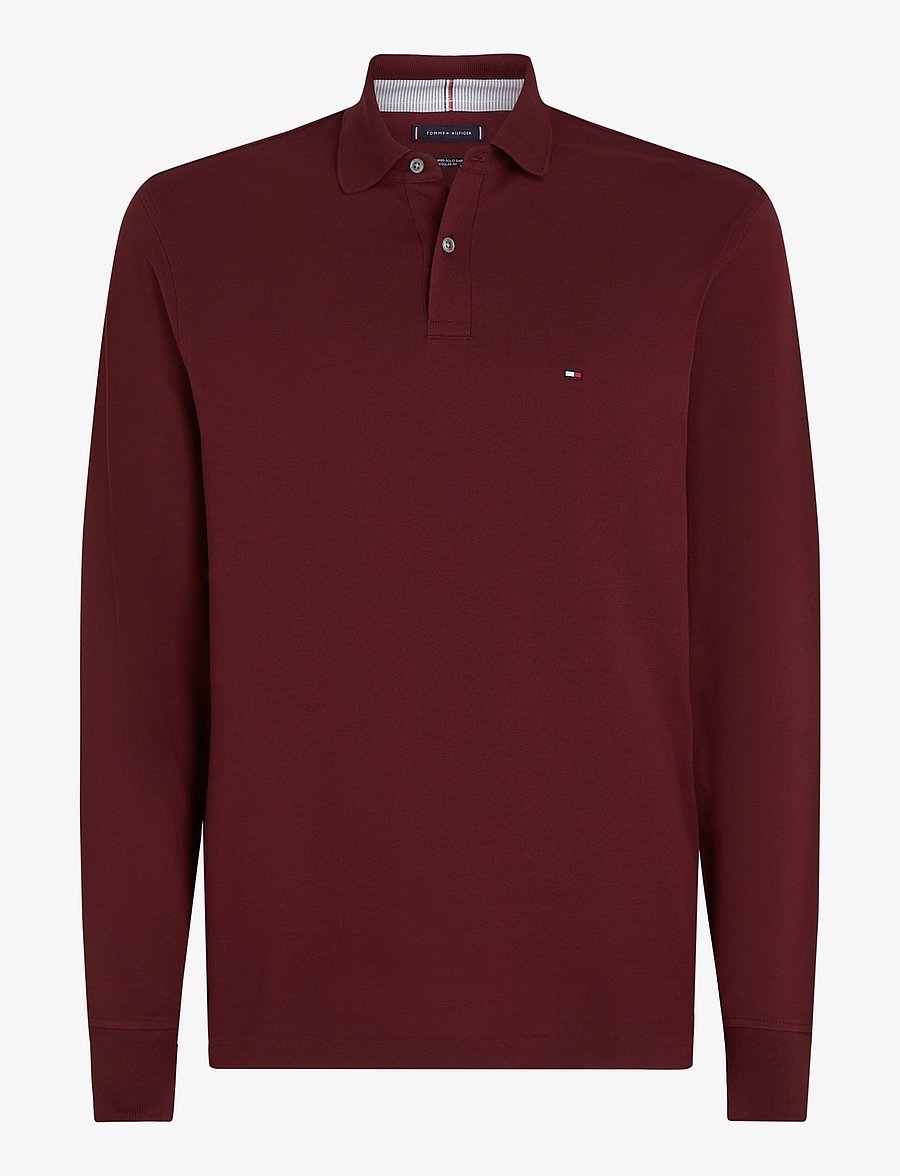 Tommy Hilfiger - 1985 REGULAR LS POLO - pikkade varrukatega polod - burgundy - 1