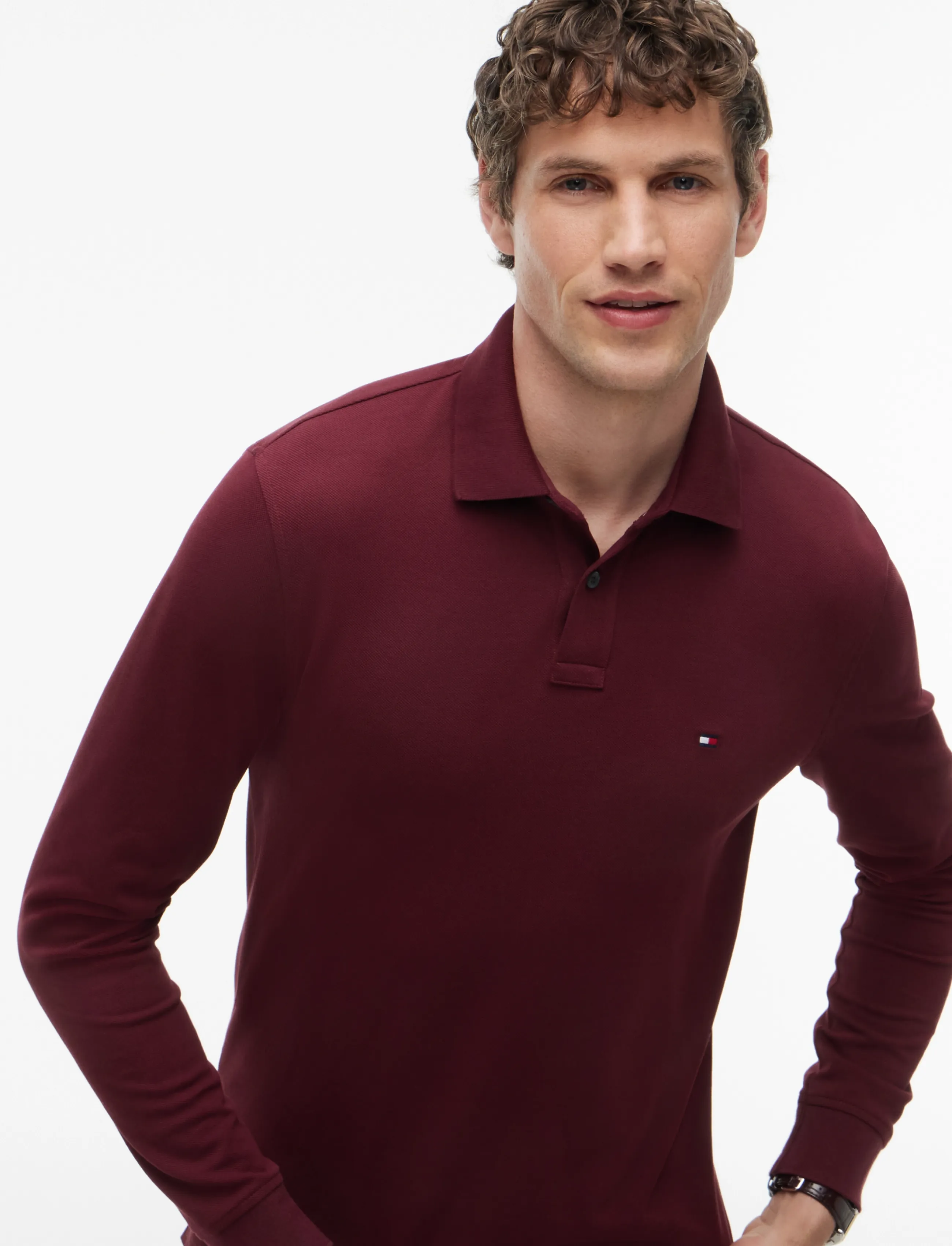 Tommy Hilfiger - 1985 REGULAR LS POLO - pikkade varrukatega polod - burgundy - 4