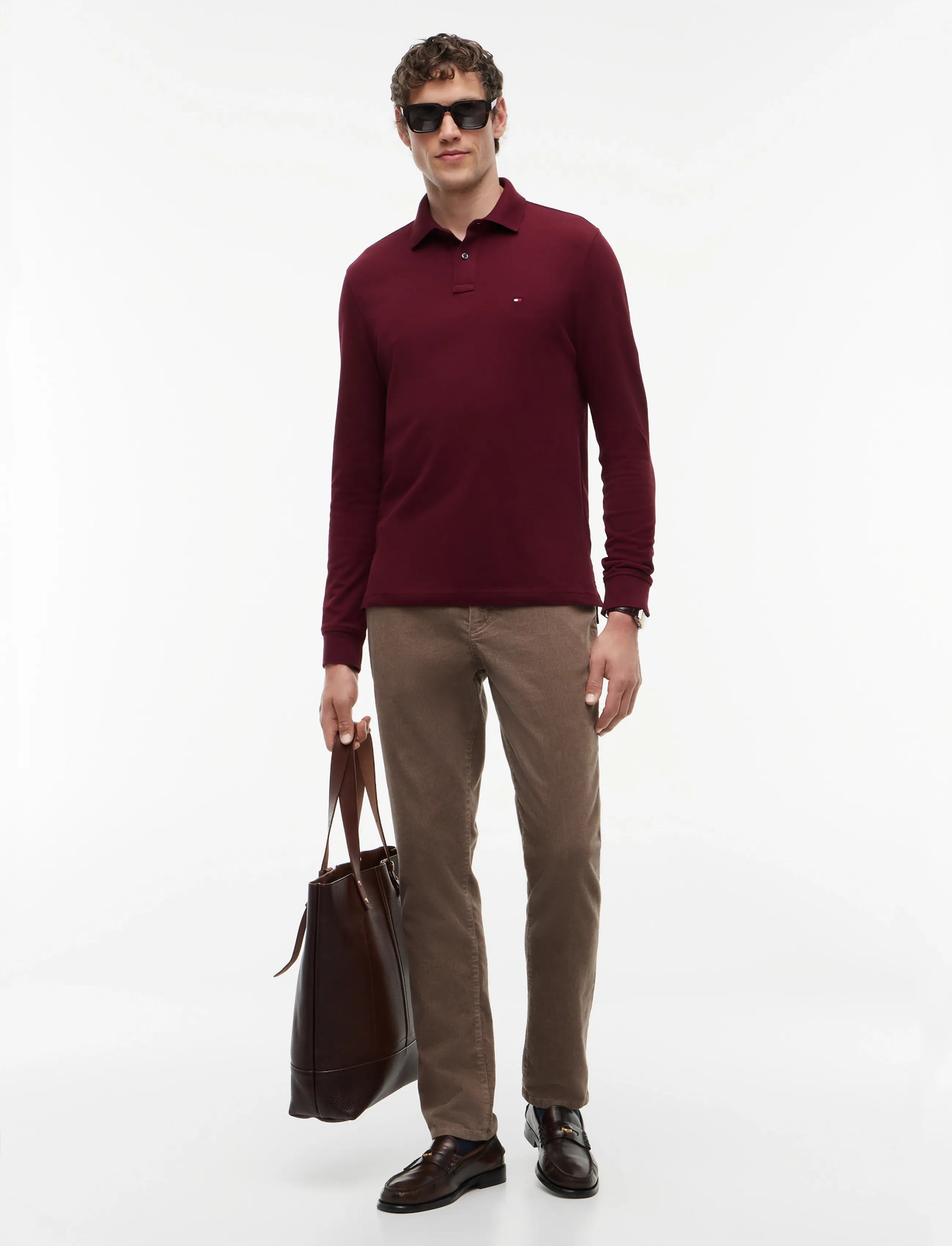 Tommy Hilfiger - 1985 REGULAR LS POLO - pikkade varrukatega polod - burgundy - 5