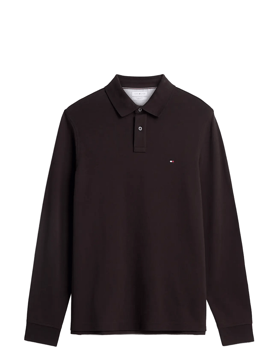 Tommy Hilfiger - 1985 REGULAR LS POLO - pikkade varrukatega polod - chocolate - 1
