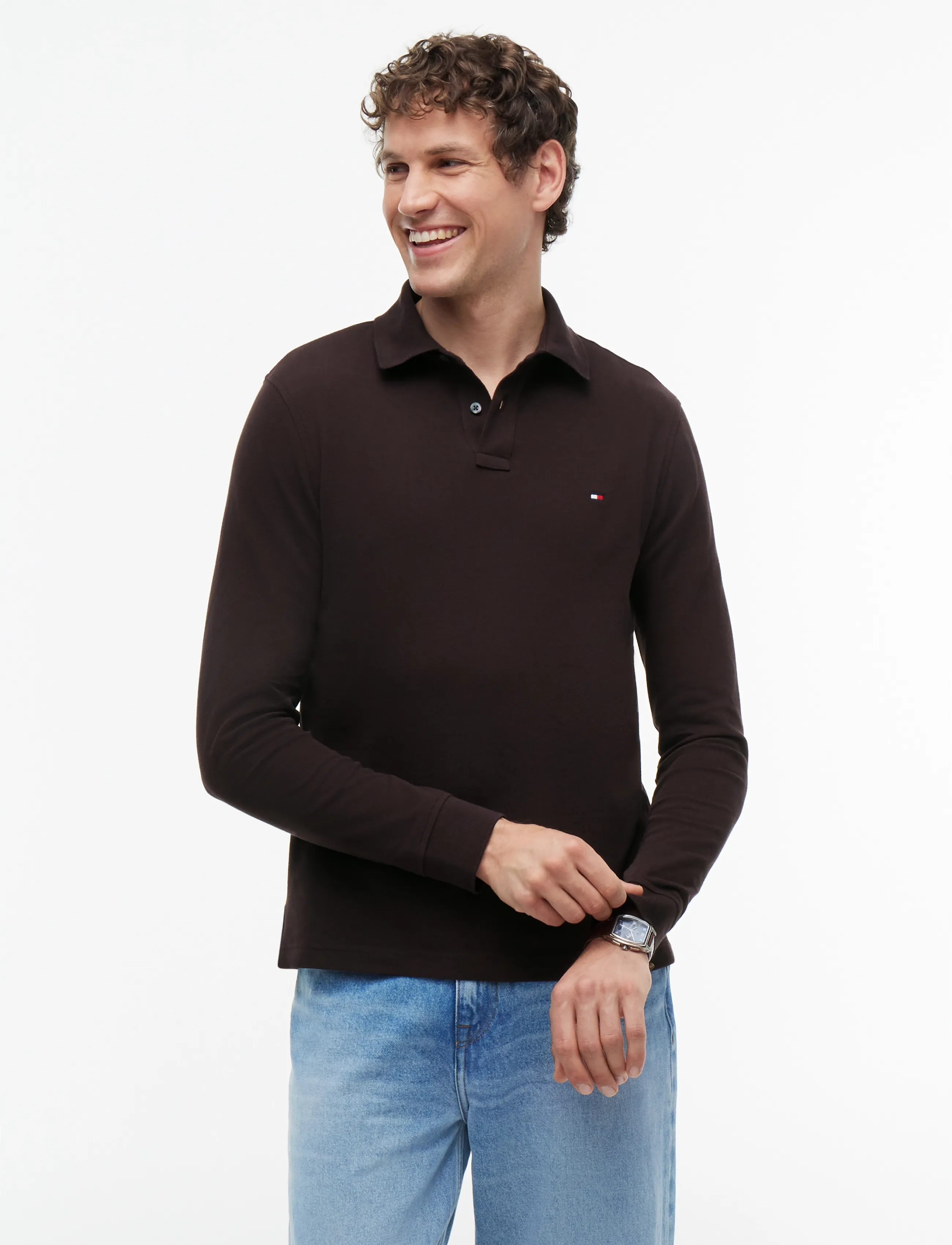 Tommy Hilfiger 1985 REGULAR LS POLO - Polo marškinėliai ilgomis rankovėmis - CHOCOLATE / brown