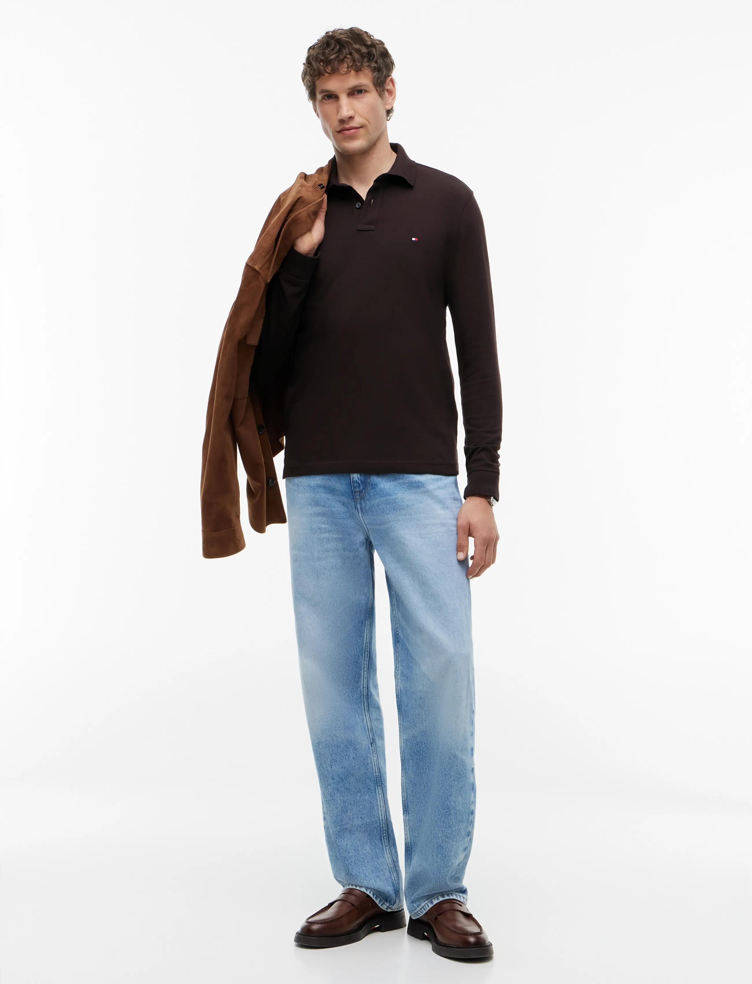 Tommy Hilfiger - 1985 REGULAR LS POLO - langærmede poloer - chocolate - 4