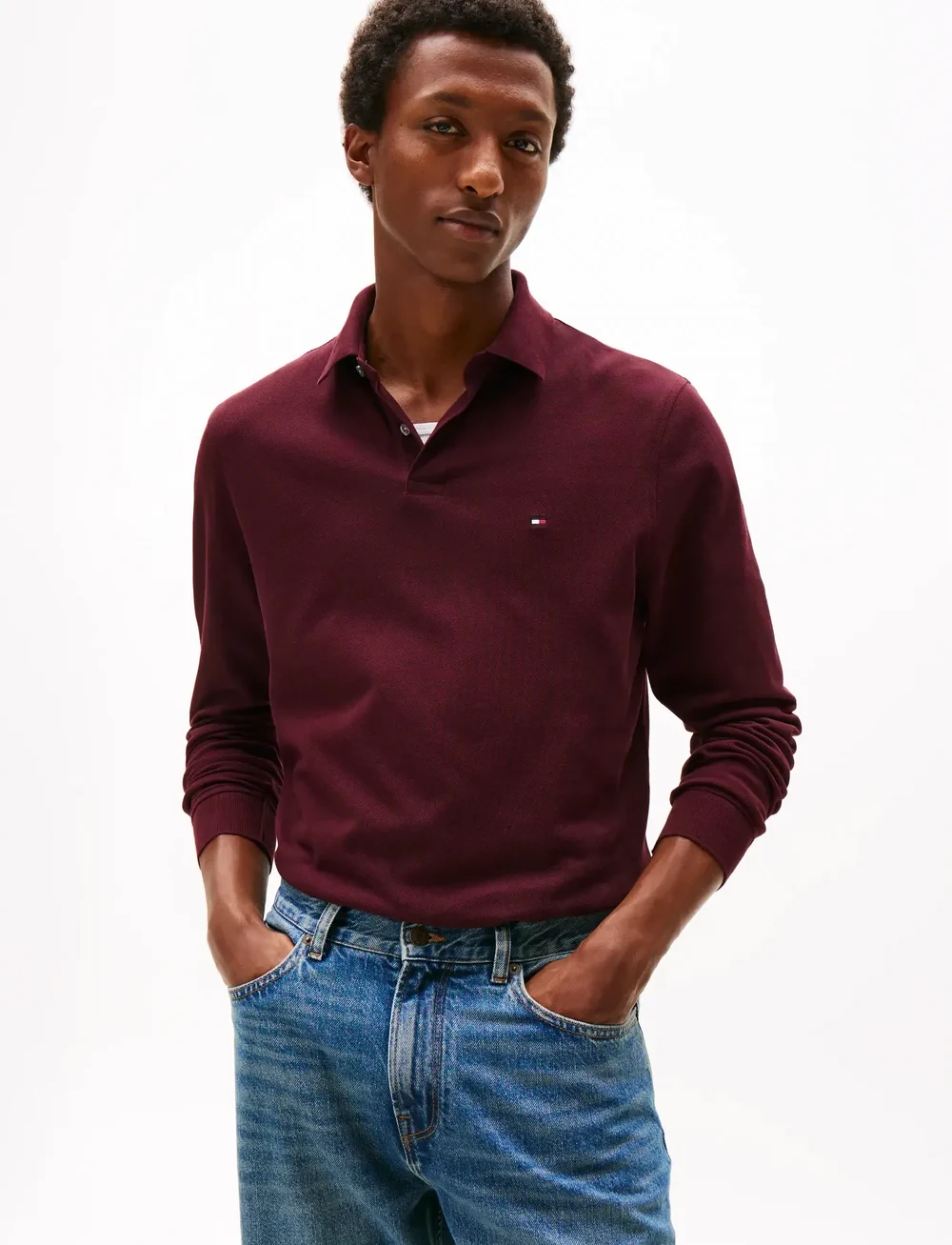 Tommy Hilfiger - 1985 REGULAR LS POLO - langärmelig - deep burgundy - 0