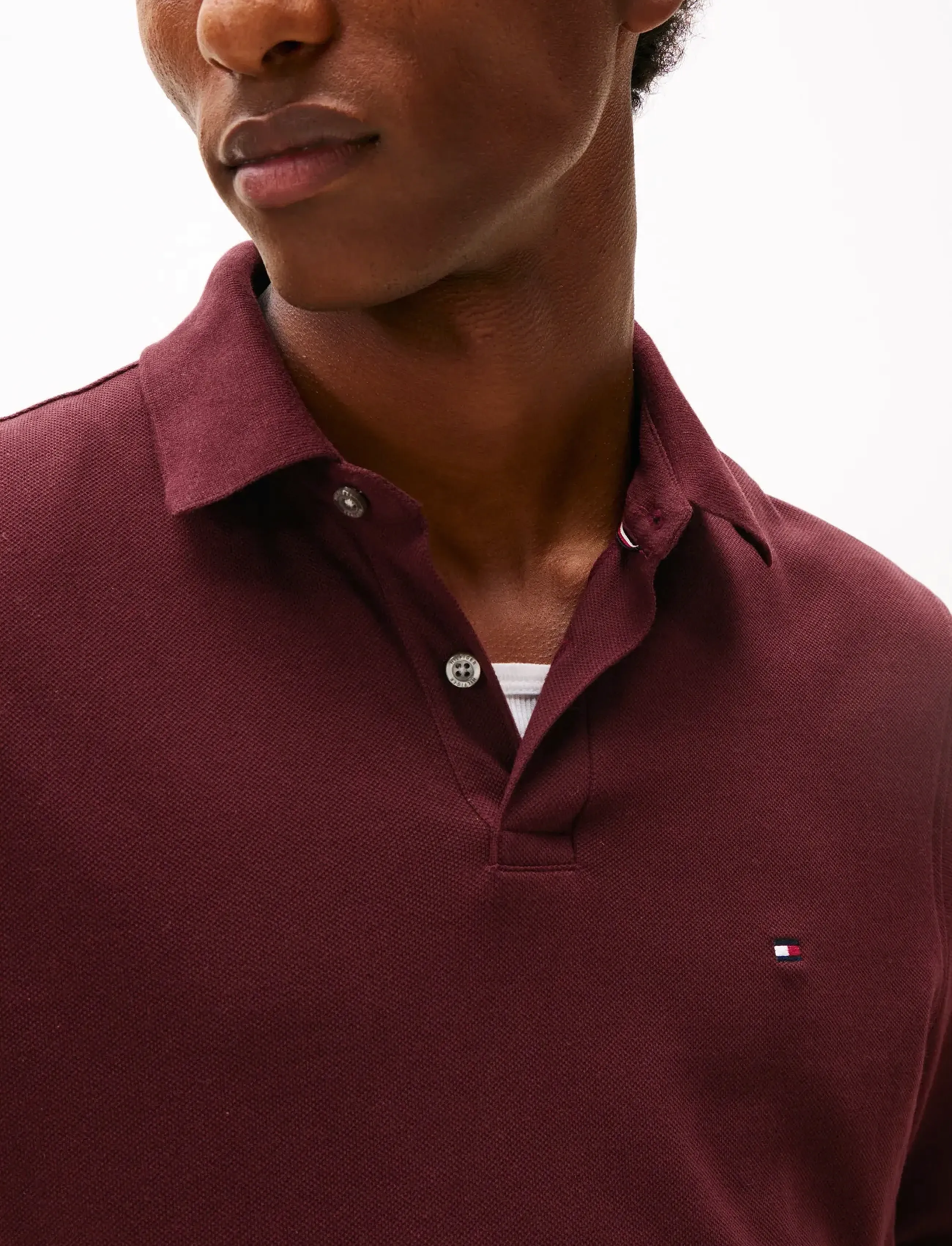 Tommy Hilfiger - 1985 REGULAR LS POLO - long-sleeved polos - deep burgundy - 4