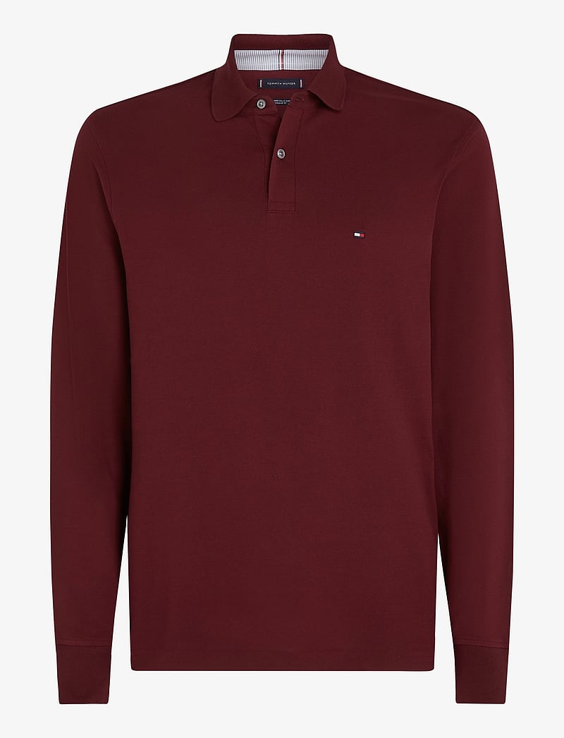 Tommy Hilfiger - 1985 REGULAR LS POLO - langærmede poloer - deep rouge - 1