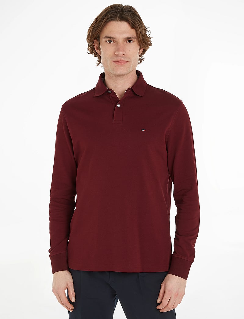 Tommy Hilfiger - 1985 REGULAR LS POLO - langærmede poloer - deep rouge - 0
