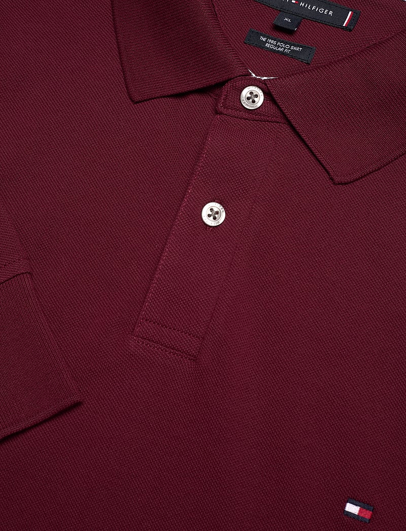 Tommy Hilfiger - 1985 REGULAR LS POLO - langærmede poloer - deep rouge - 4