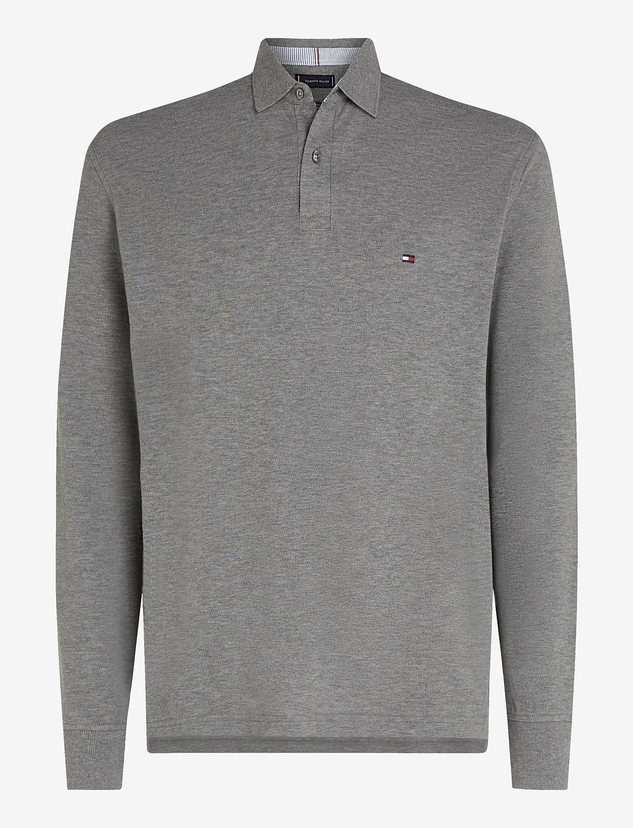 Tommy Hilfiger - 1985 REGULAR LS POLO - långärmade pikéer - medium grey heather - 1