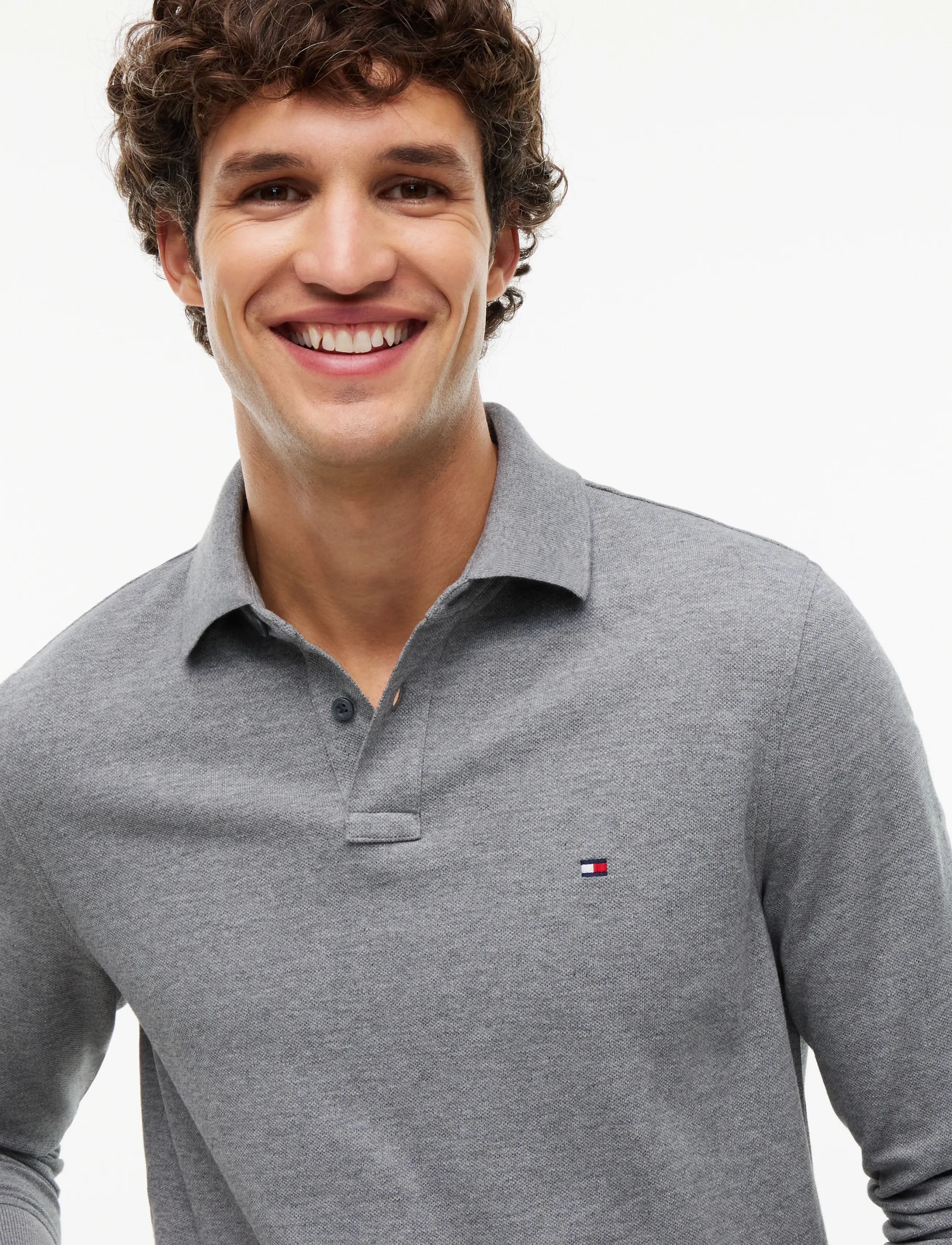 Tommy Hilfiger - 1985 REGULAR LS POLO - premium styles - medium grey heather - 4