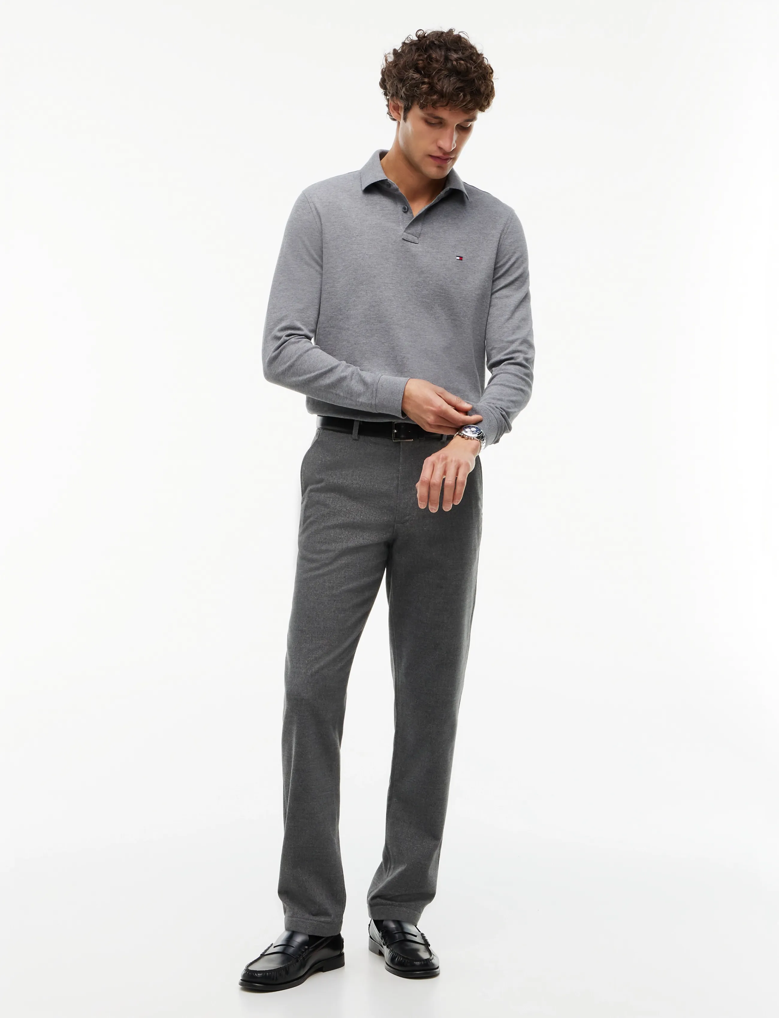 Tommy Hilfiger - 1985 REGULAR LS POLO - premium styles - medium grey heather - 5