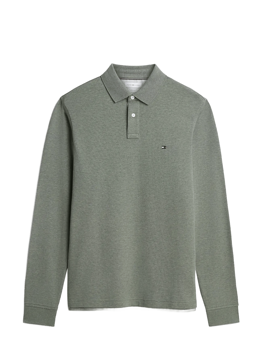Tommy Hilfiger - 1985 REGULAR LS POLO - long-sleeved polos - platinum olive heather - 1