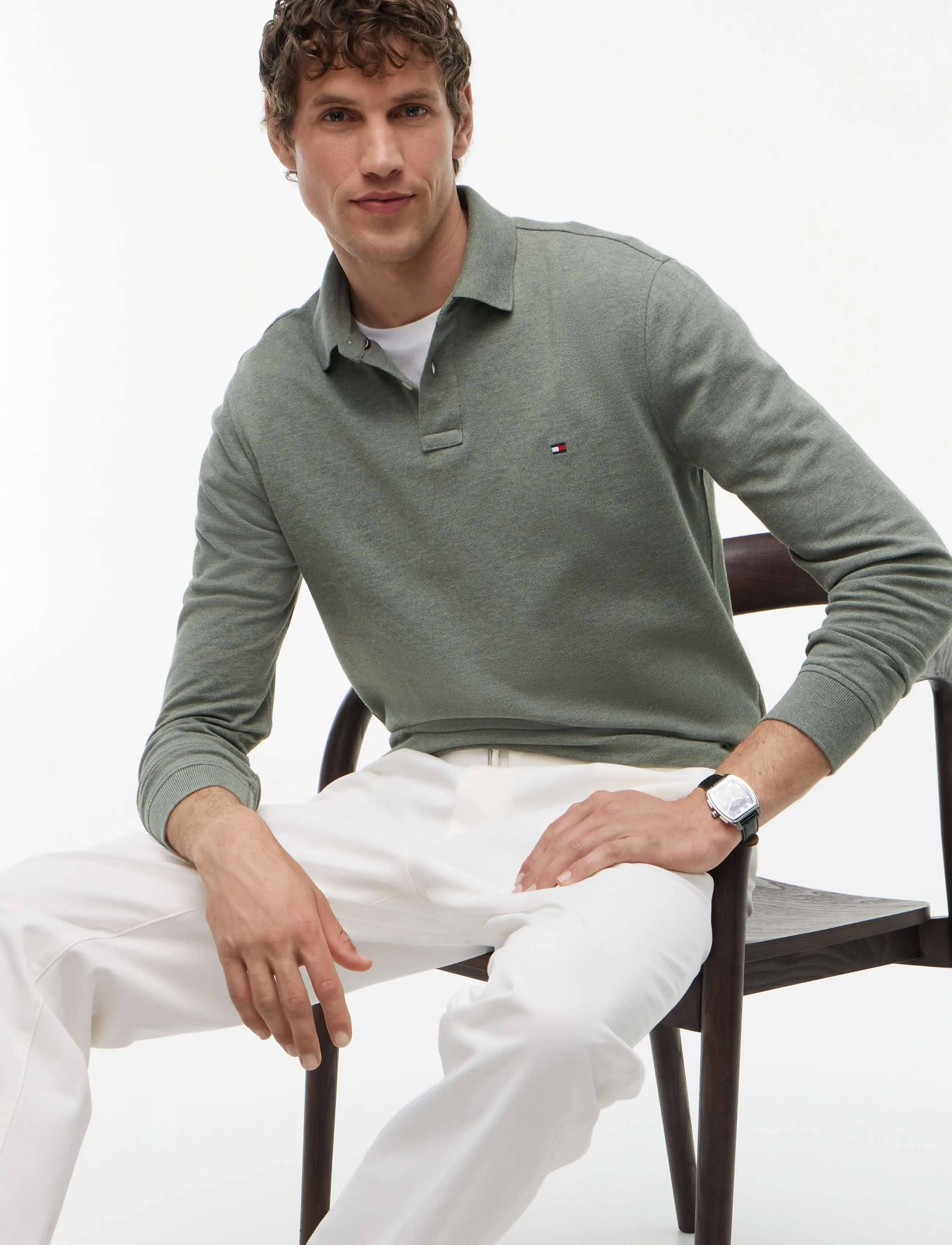 Tommy Hilfiger - 1985 REGULAR LS POLO - long-sleeved polos - platinum olive heather - 3