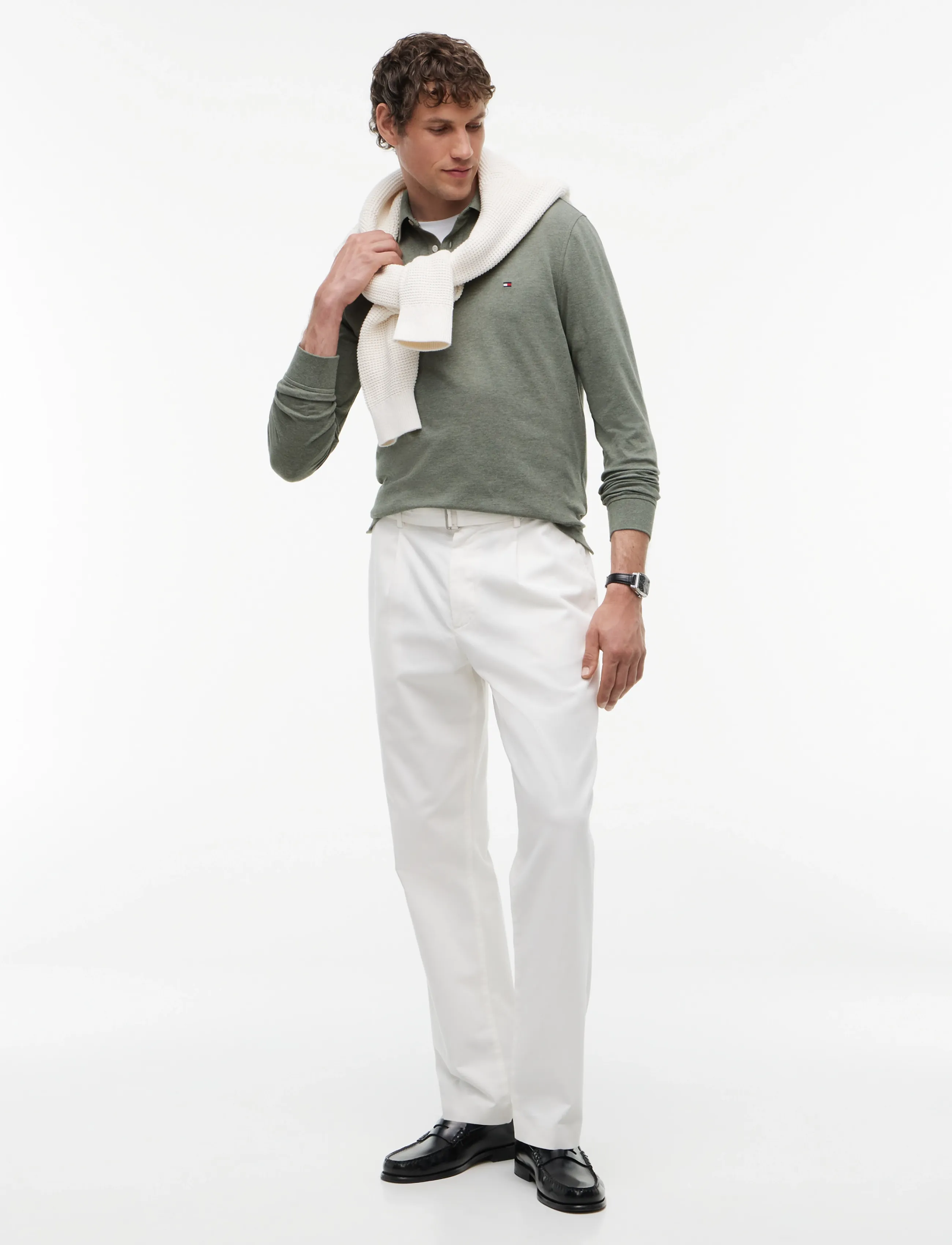 Tommy Hilfiger - 1985 REGULAR LS POLO - long-sleeved polos - platinum olive heather - 4
