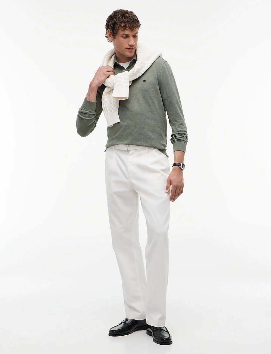 Tommy Hilfiger - 1985 REGULAR LS POLO - long-sleeved polos - platinum olive heather - 4