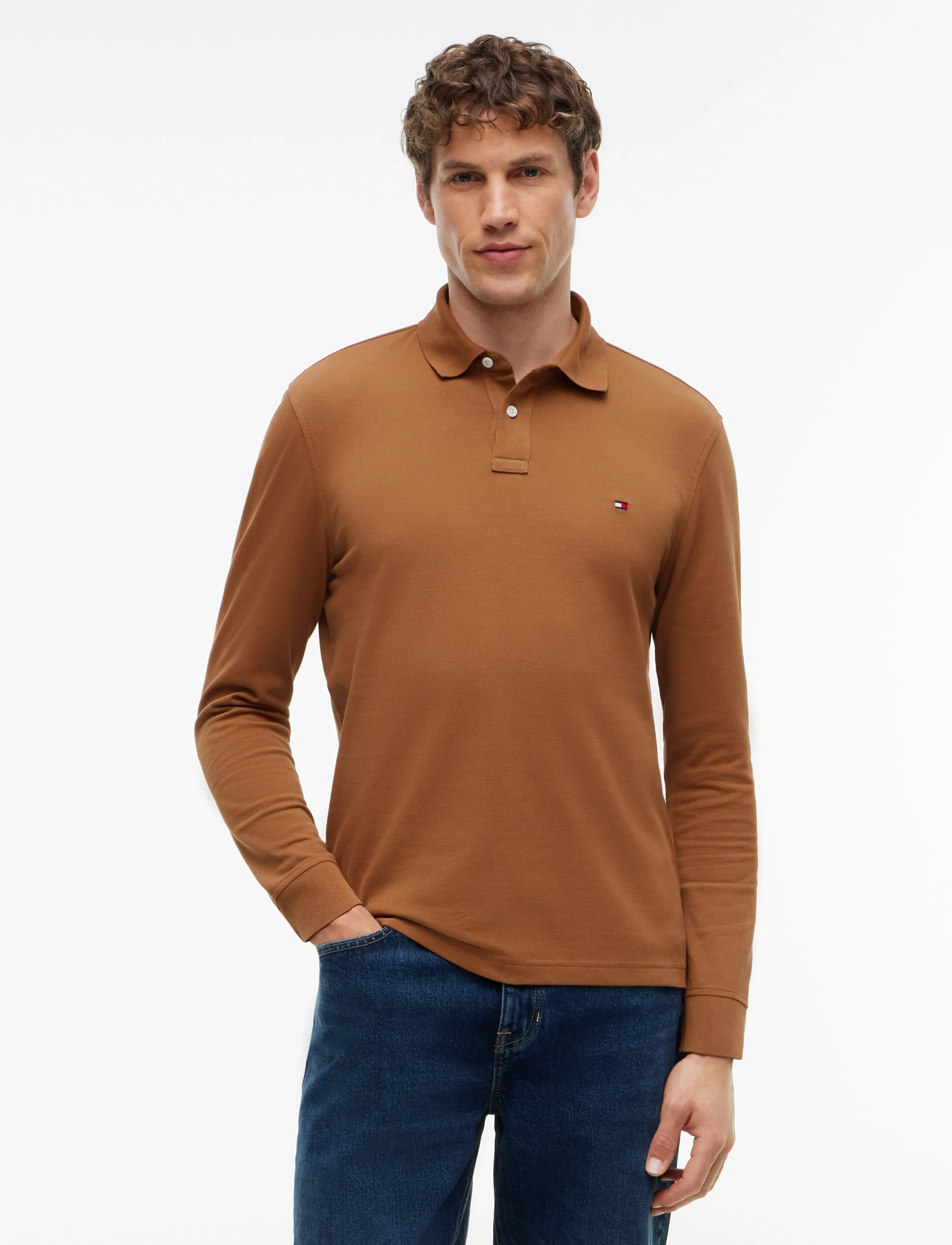 Tommy Hilfiger 1985 REGULAR LS POLO - Polo marškinėliai ilgomis rankovėmis - TIMELESS TAWNY / brown