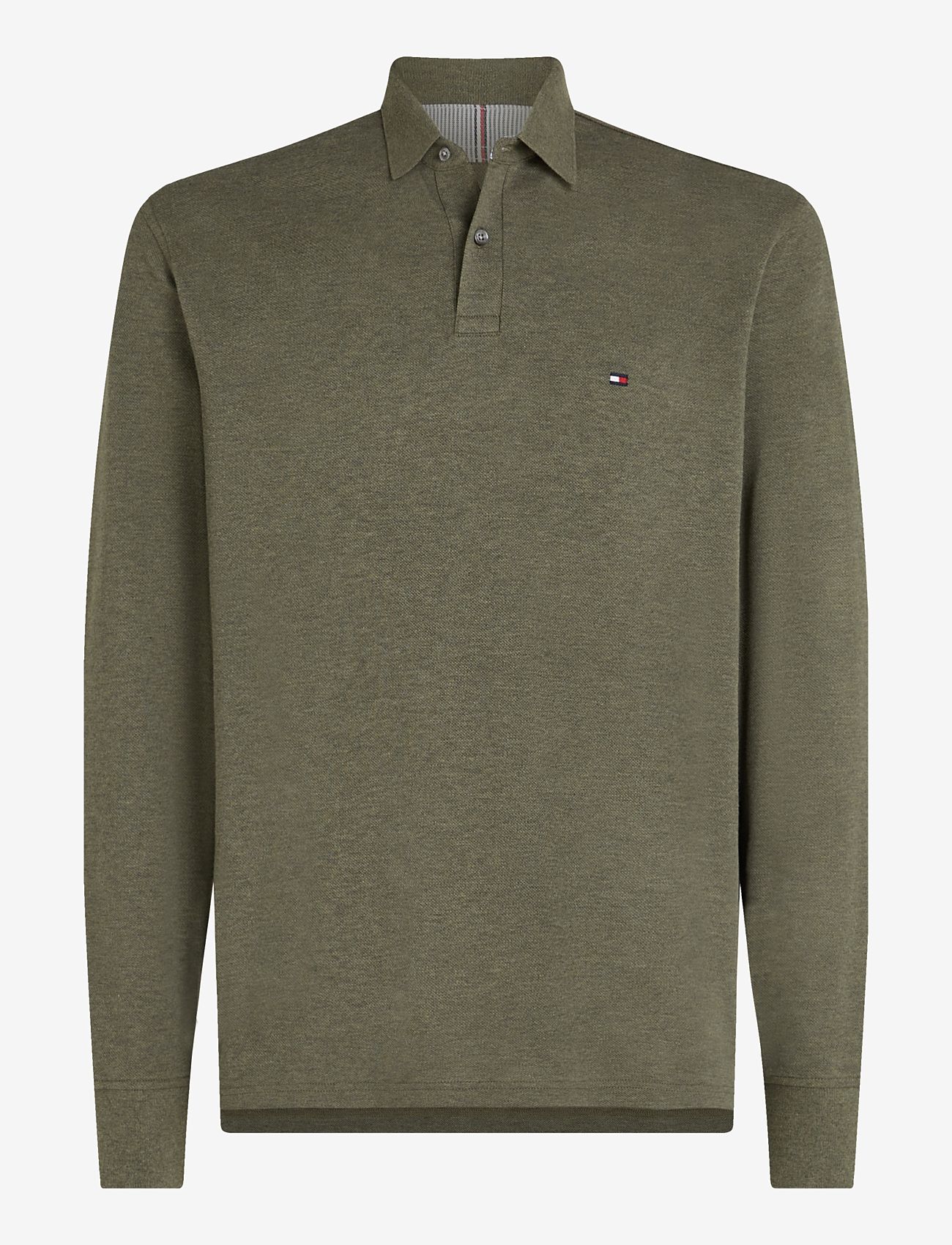 Tommy Hilfiger - 1985 REGULAR LS POLO - långärmade pikéer - utility olive heather - 1