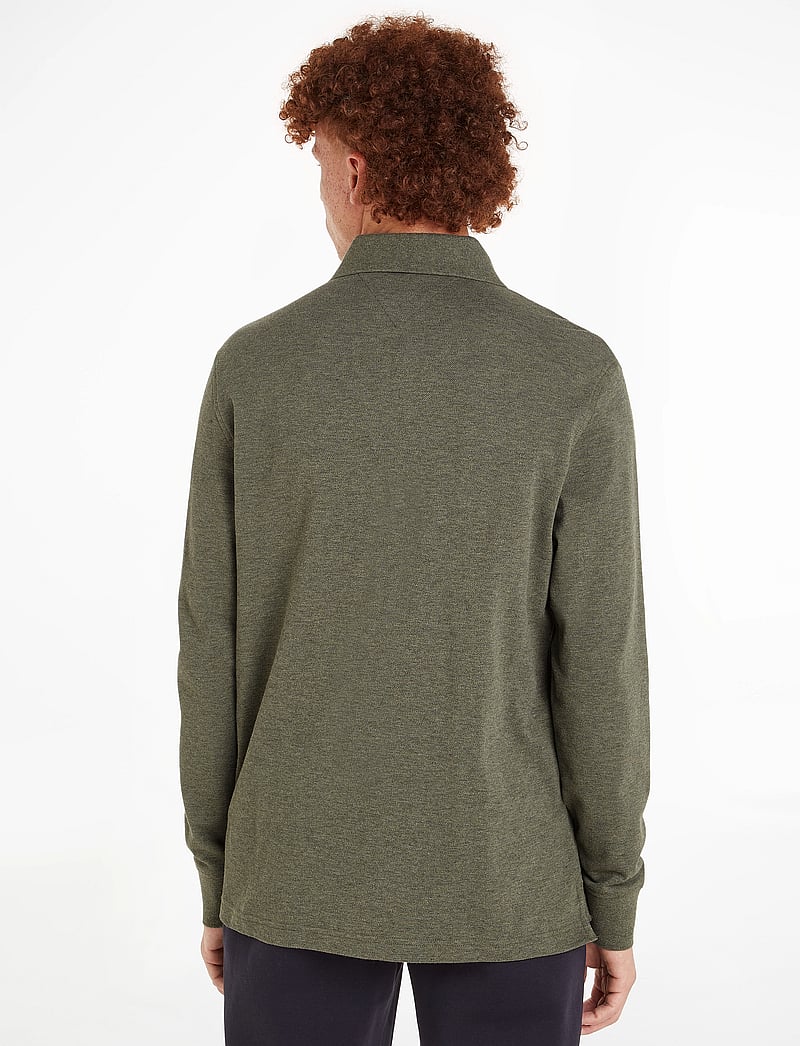 Tommy Hilfiger - 1985 REGULAR LS POLO - långärmade pikéer - utility olive heather - 2