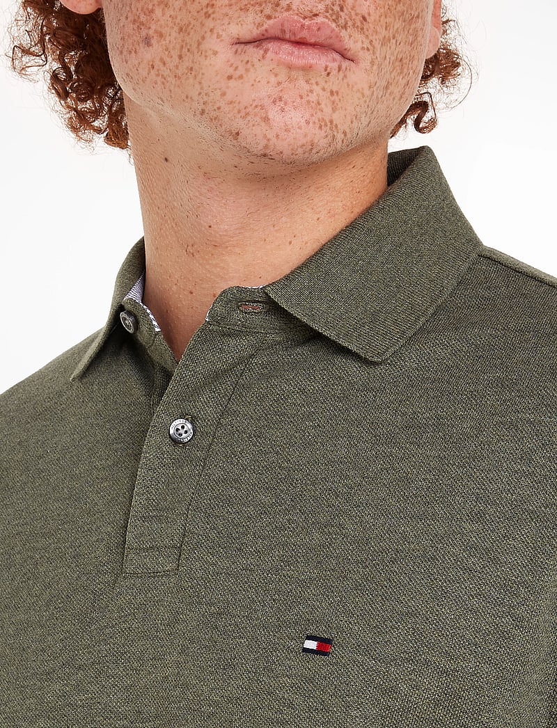 Tommy Hilfiger - 1985 REGULAR LS POLO - långärmade pikéer - utility olive heather - 3