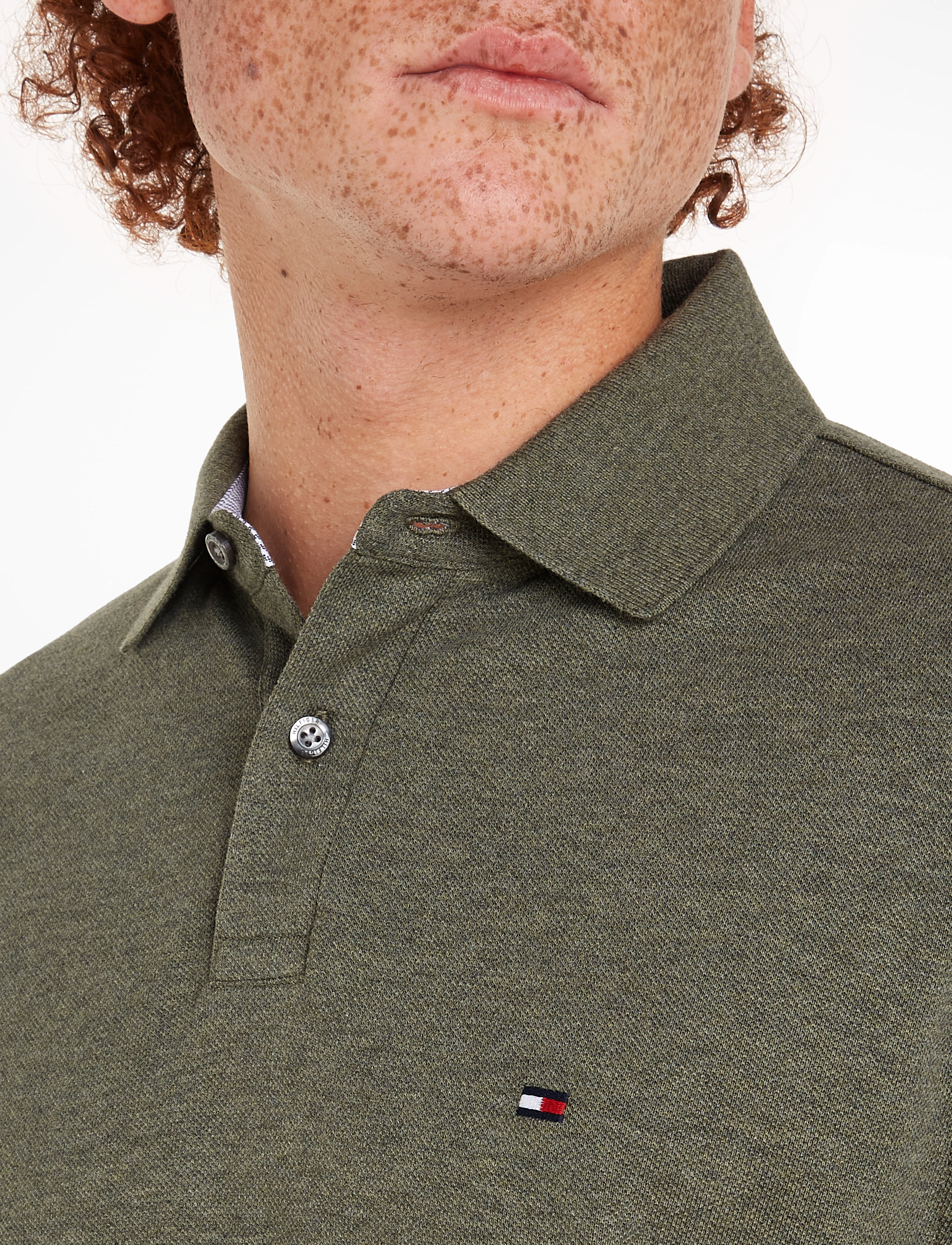 Tommy Hilfiger - 1985 REGULAR LS POLO - polo shirts - utility olive heather - 3