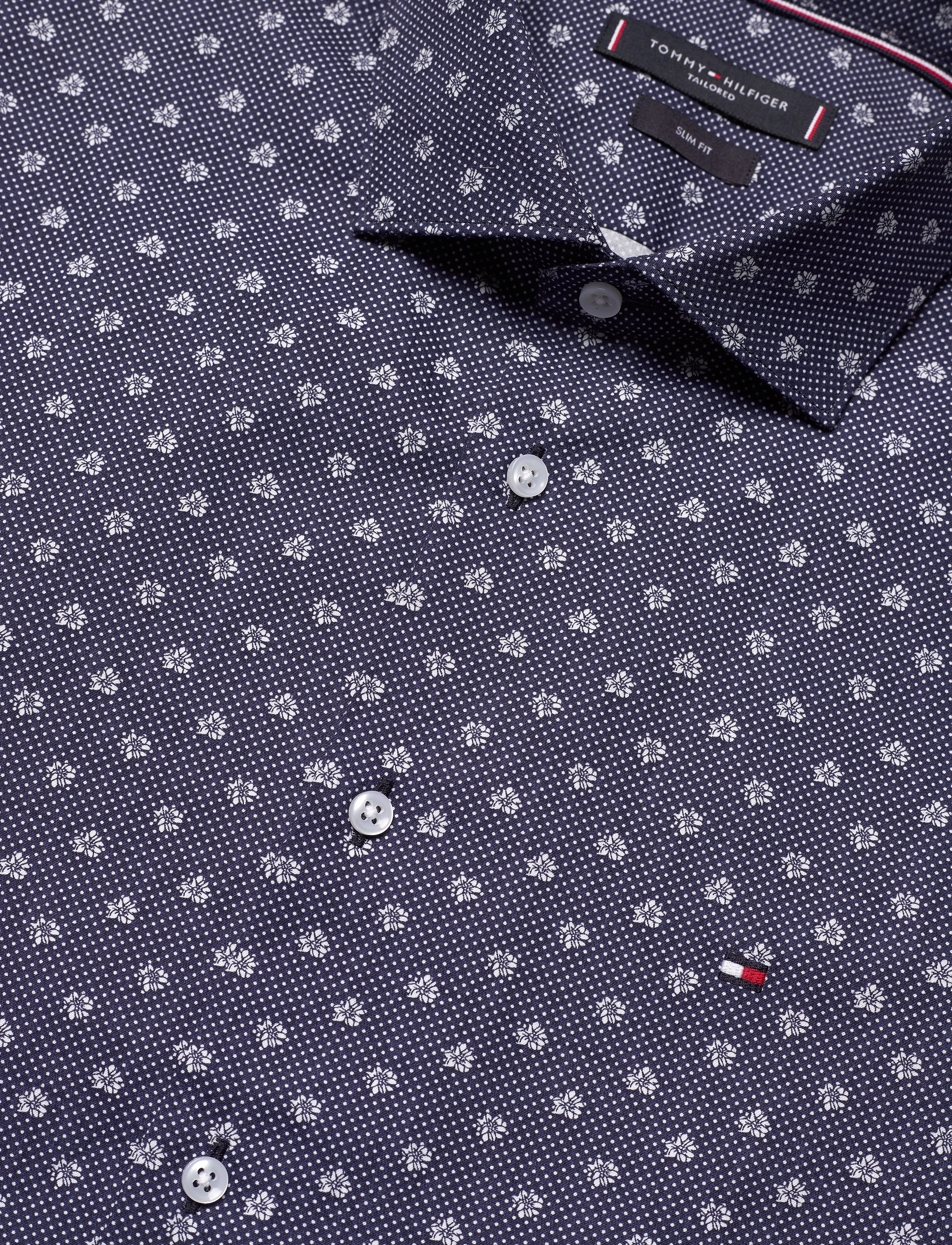 Tommy Hilfiger - CL SLIM  FLOWER DOT PRINT SHIRT - navy/white - 3