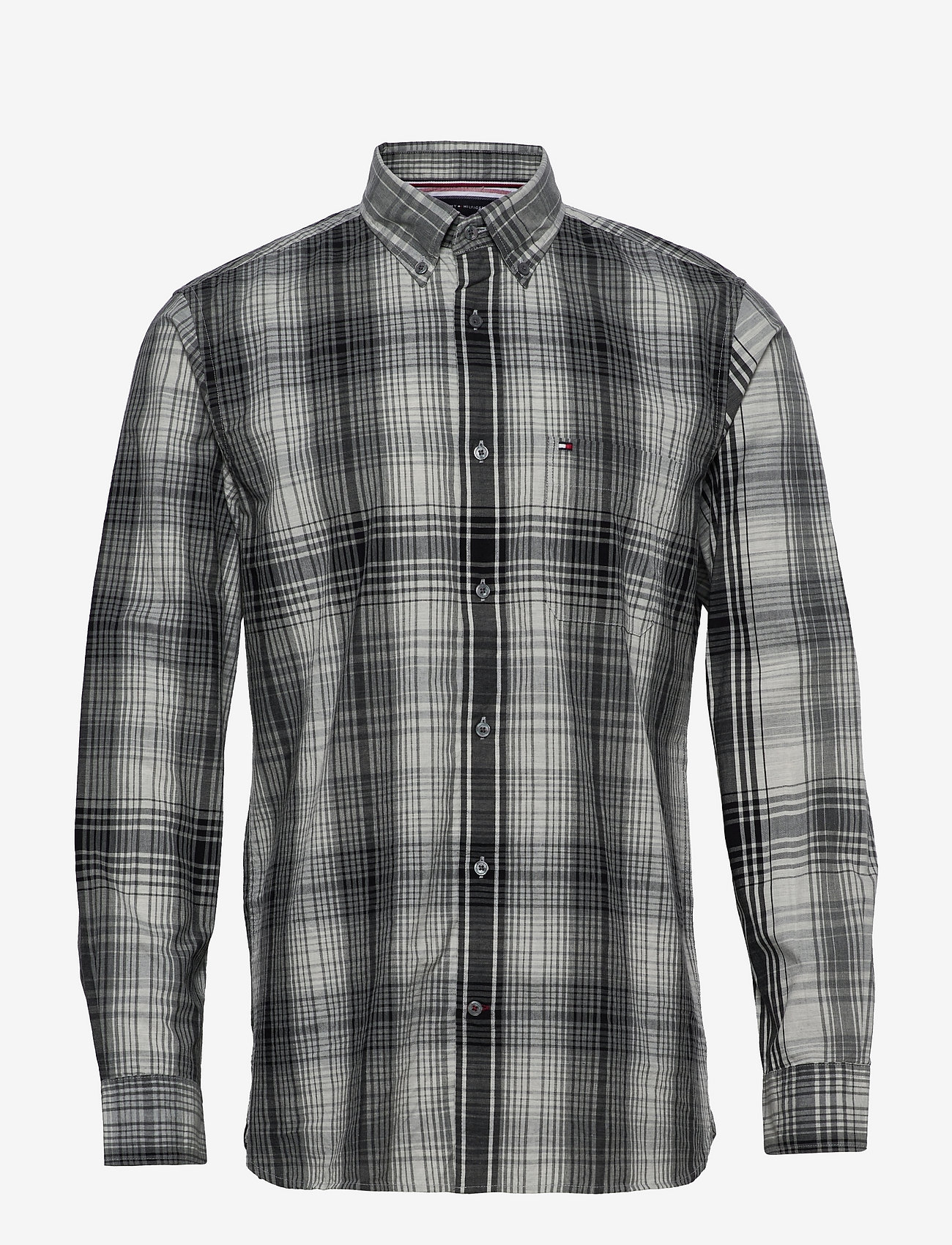Tommy Hilfiger - SHADOW CHECK SHIRT - medium grey heather / ecru / multi - 0