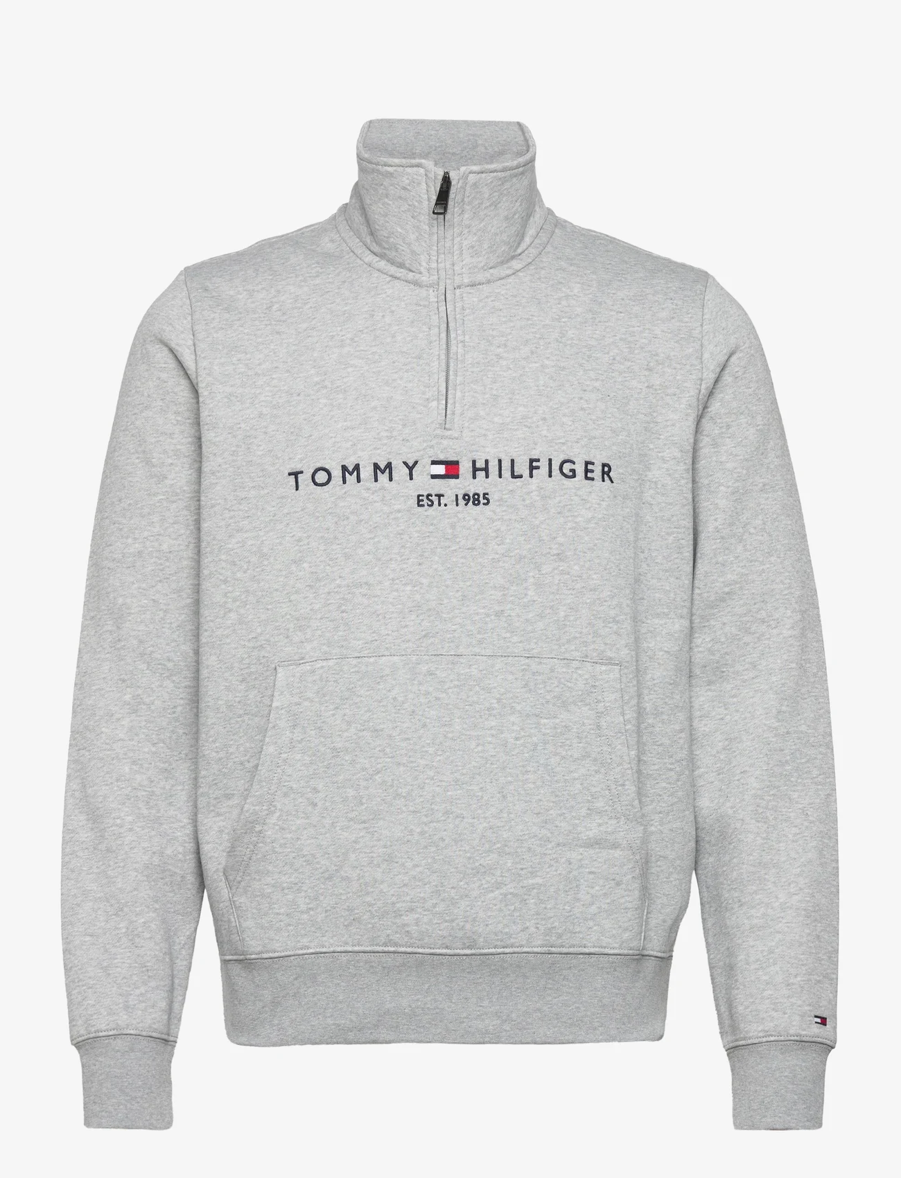 Tommy Hilfiger - TOMMY LOGO MOCKNECK - dressipluusid - light grey heather - 0