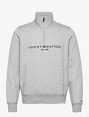 Tommy Hilfiger - TOMMY LOGO MOCKNECK - medvilniniai megztiniai - light grey heather - 0