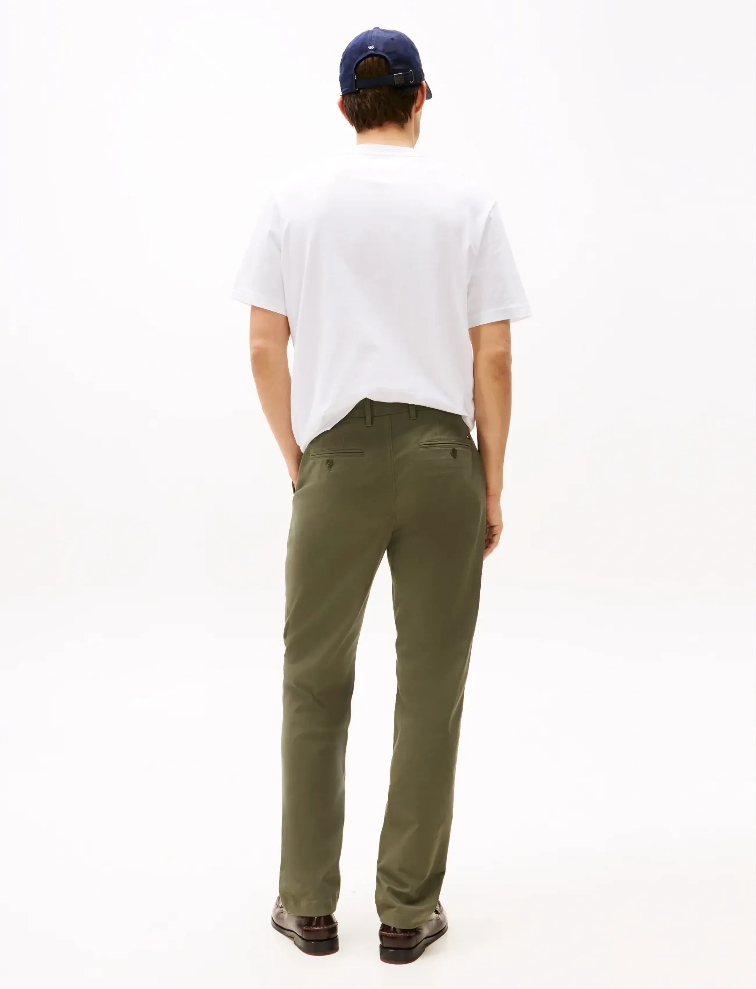 Tommy Hilfiger - CHINO DENTON 1985 PIMA COTTON - chino stila bikses - army green - 4