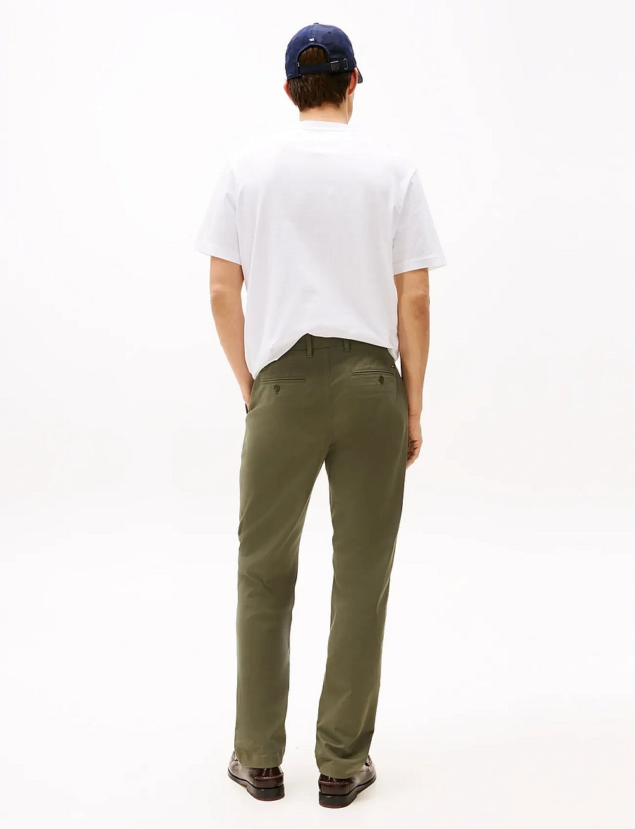 Tommy Hilfiger - CHINO DENTON 1985 PIMA COTTON - chino stila bikses - army green - 4