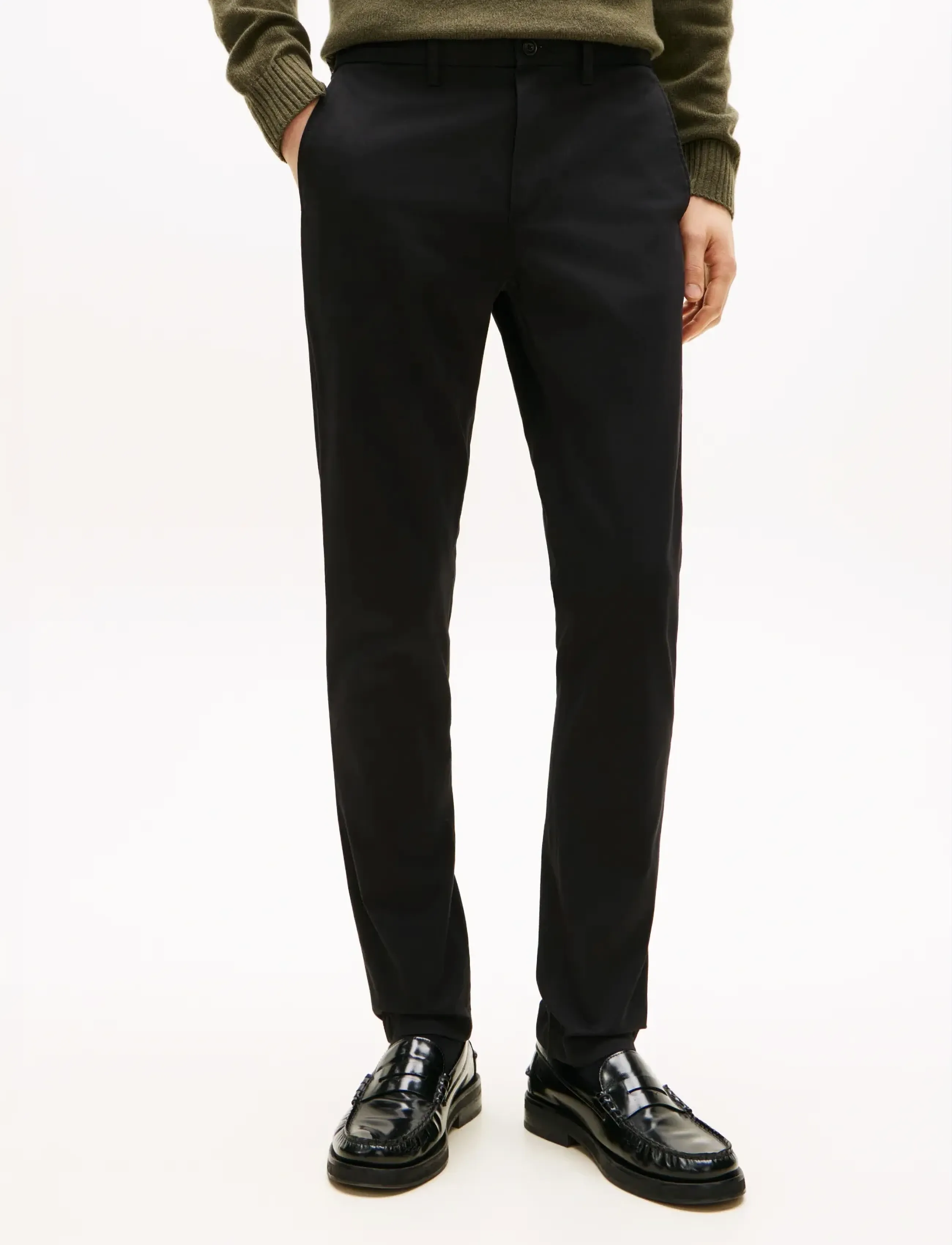 Tommy Hilfiger BLEECKER 1985 PIMA COTTON - Bukser - BLACK / black