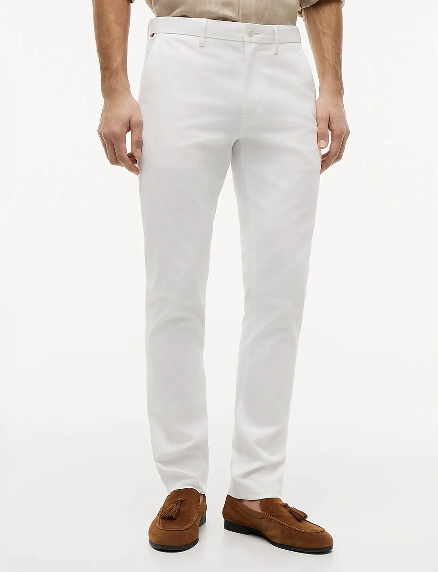 Tommy Hilfiger - BLEECKER 1985 PIMA COTTON - chinos - th optic white - 0