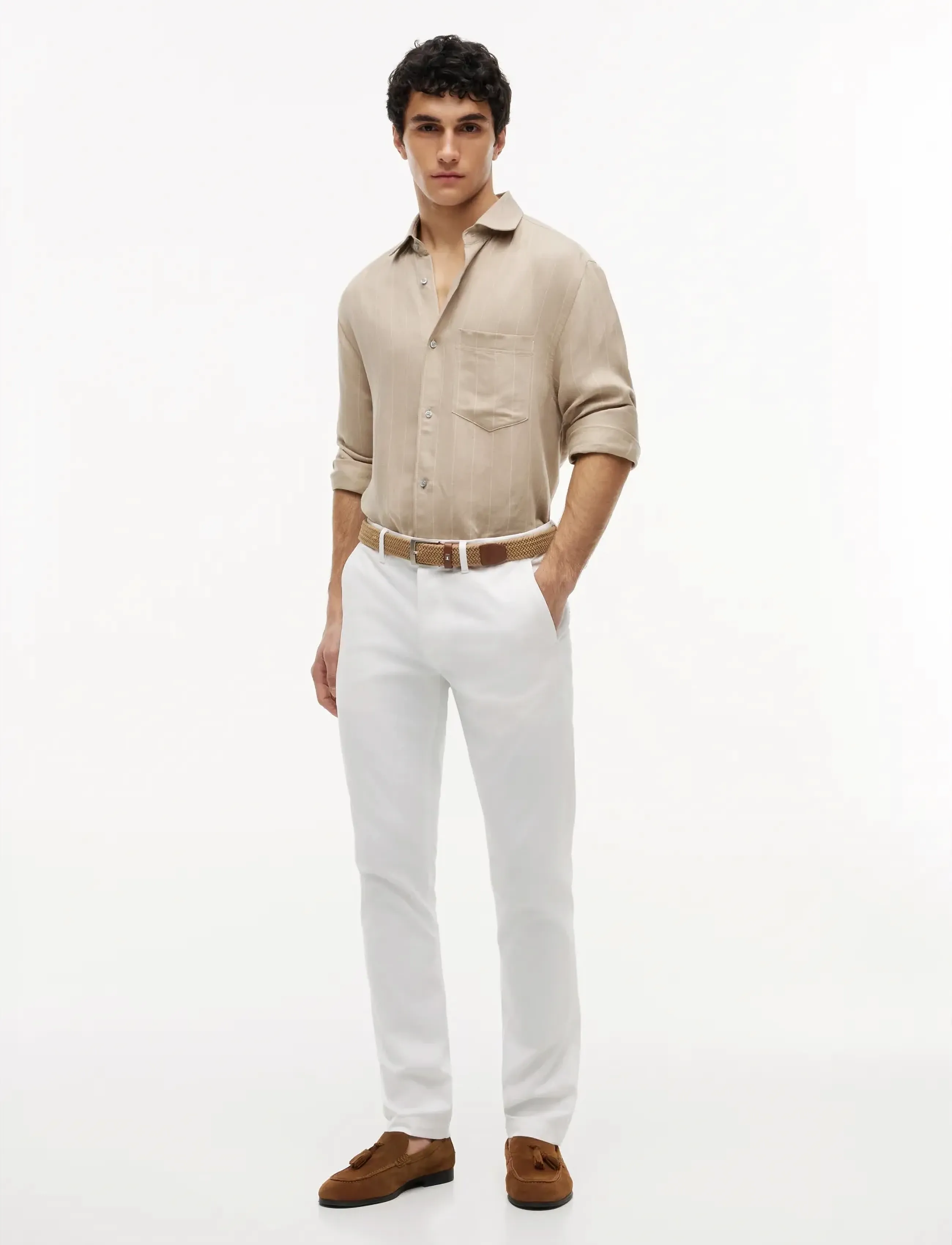 Tommy Hilfiger - BLEECKER 1985 PIMA COTTON - chinos - th optic white - 4