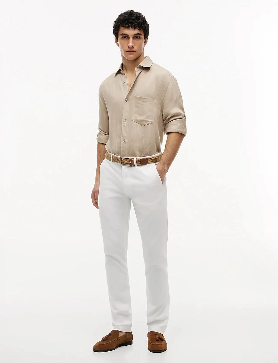 Tommy Hilfiger - BLEECKER 1985 PIMA COTTON - chinos - th optic white - 4