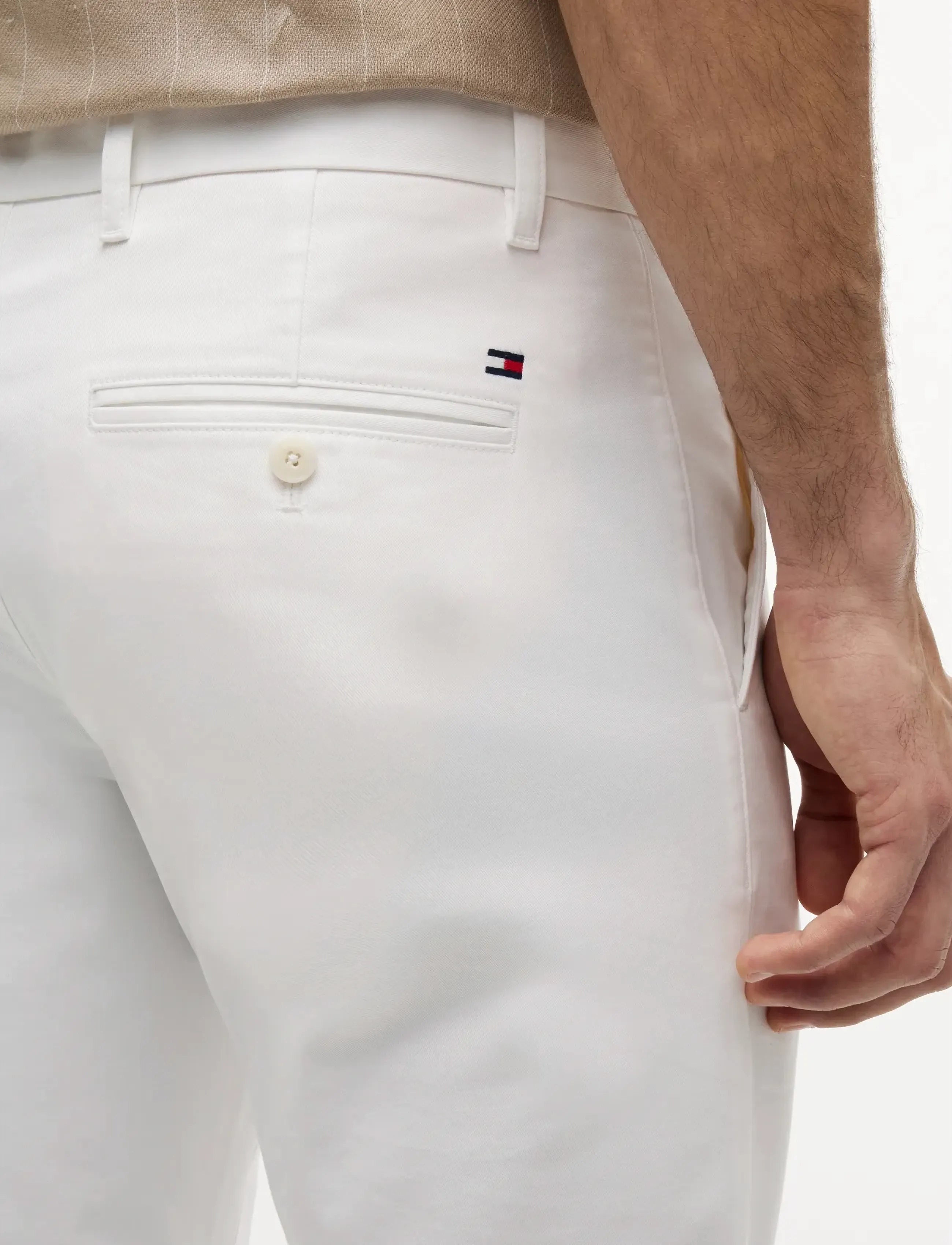 Tommy Hilfiger - BLEECKER 1985 PIMA COTTON - chinos - th optic white - 5