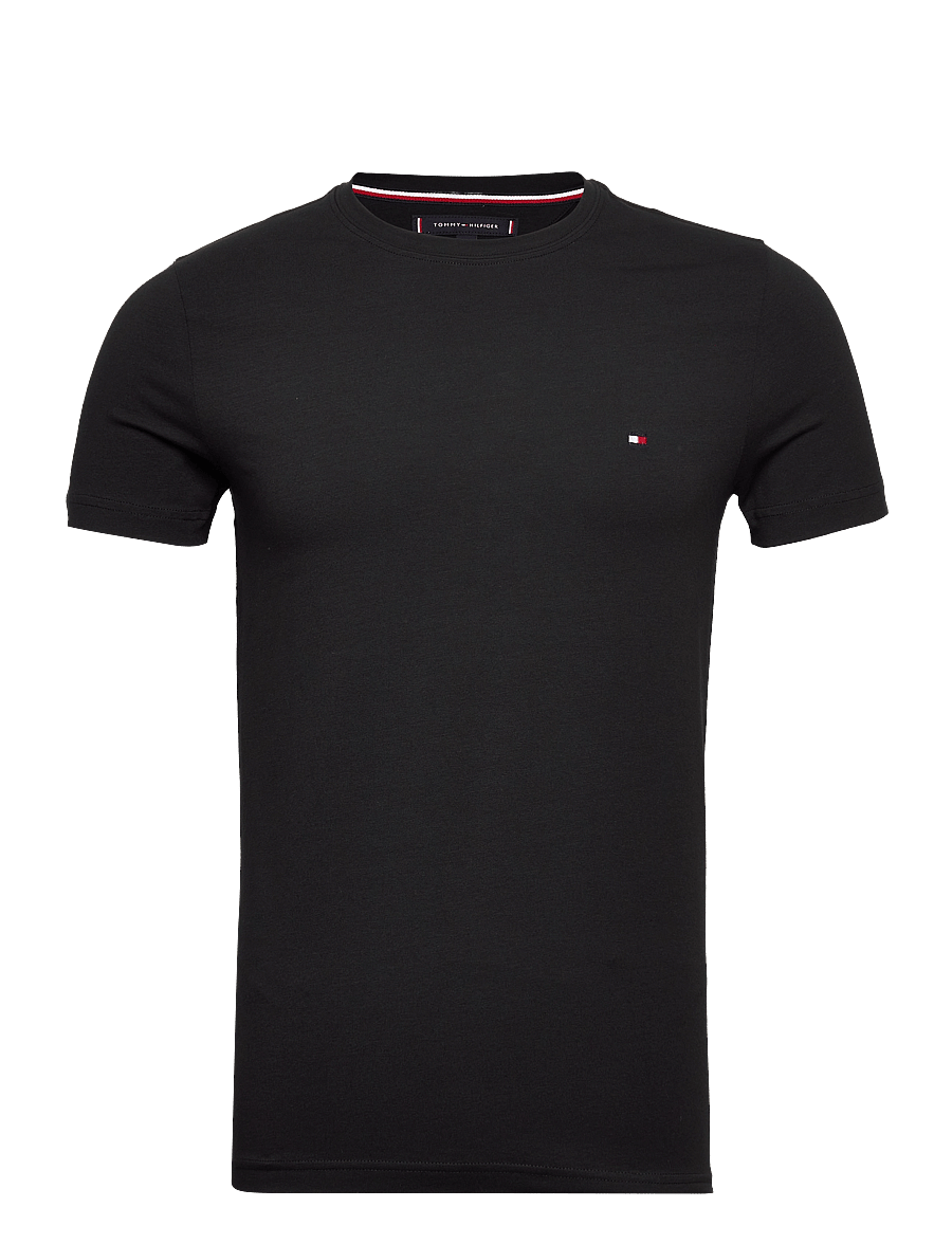 Tommy Hilfiger - CORE STRETCH SLIM C-NECK TEE - lühikeste varrukatega t-särgid - black - 1