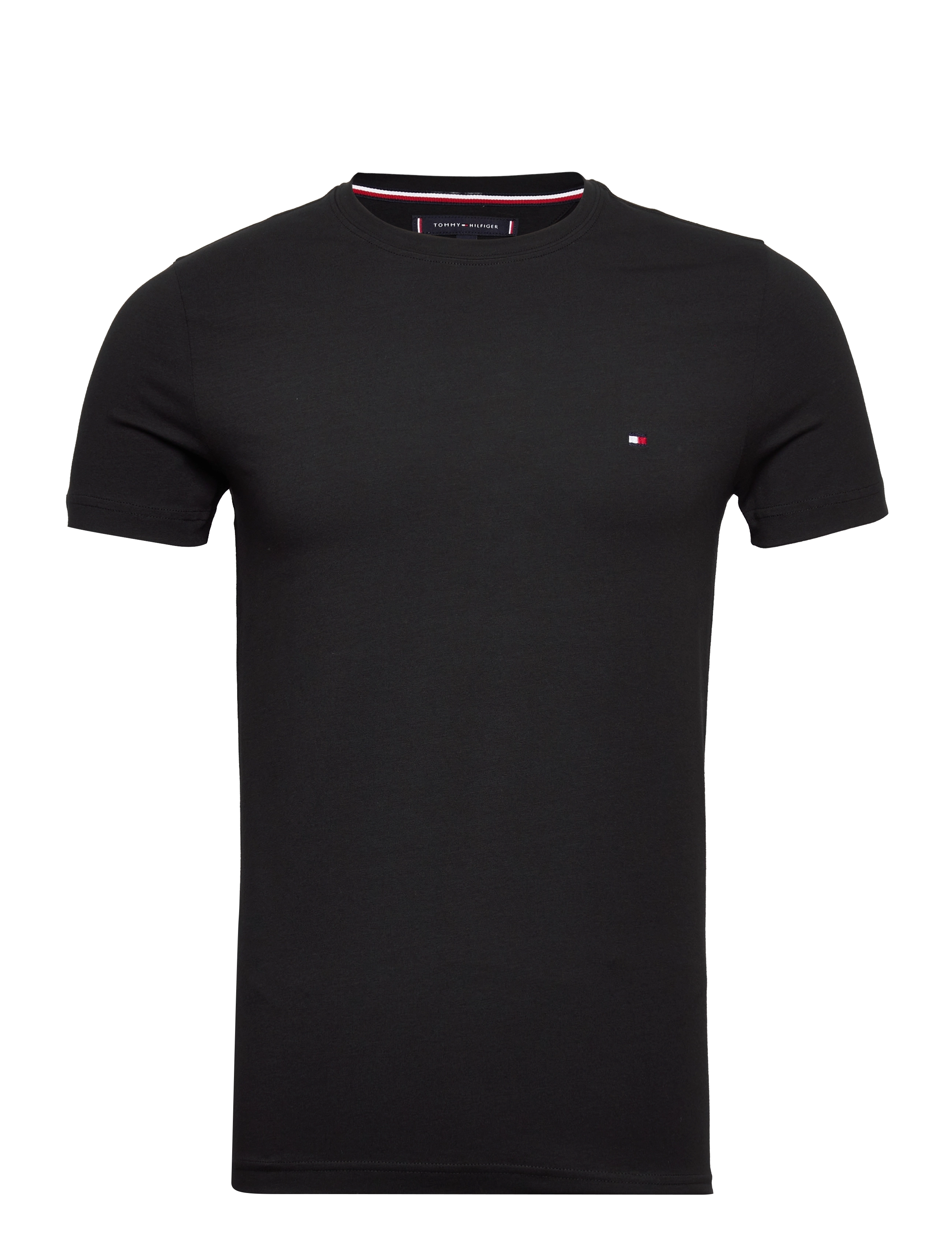 Tommy Hilfiger - CORE STRETCH SLIM C-NECK TEE - basic t-shirts - black - 1