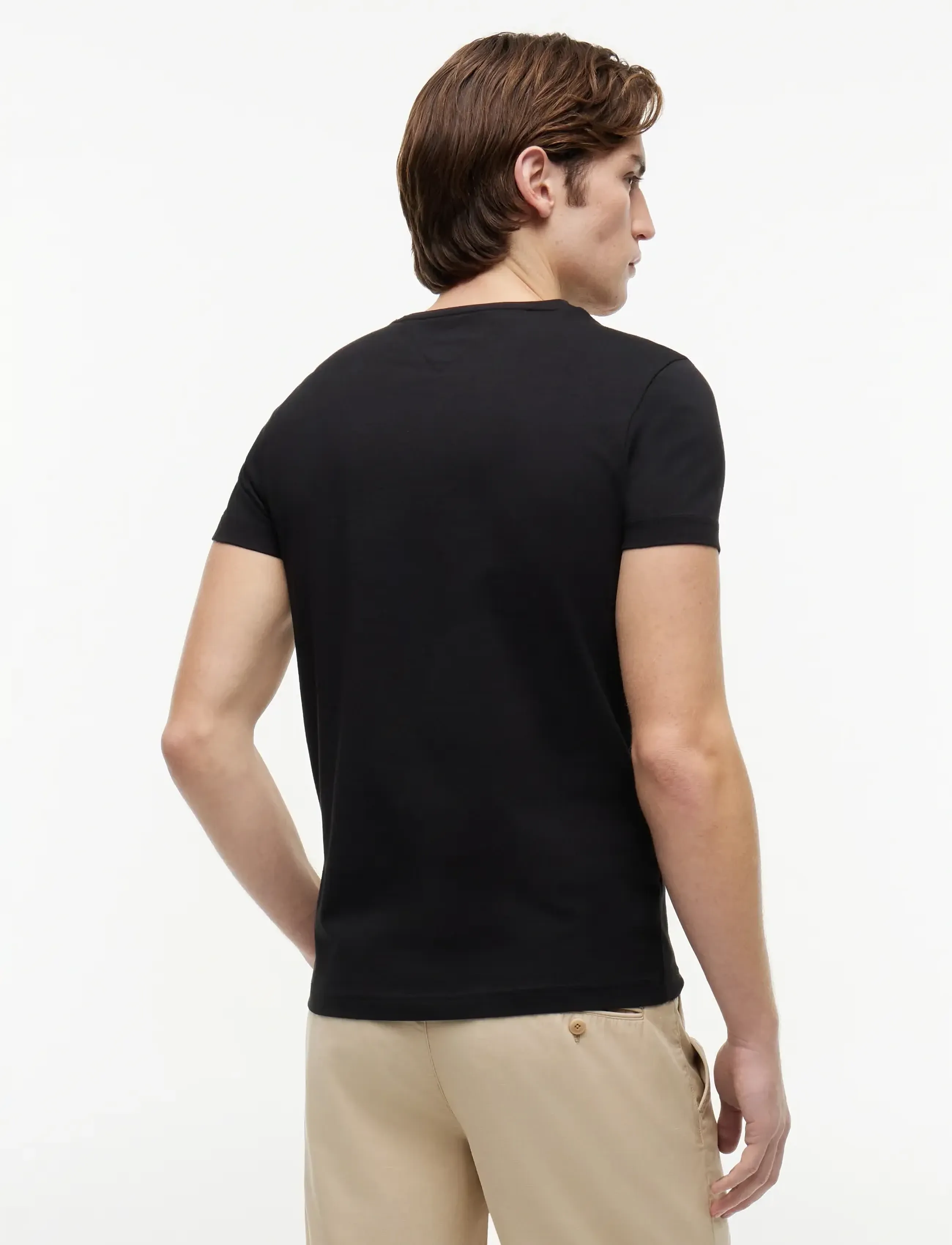 Tommy Hilfiger - CORE STRETCH SLIM C-NECK TEE - kortärmade t-shirts - black - 3