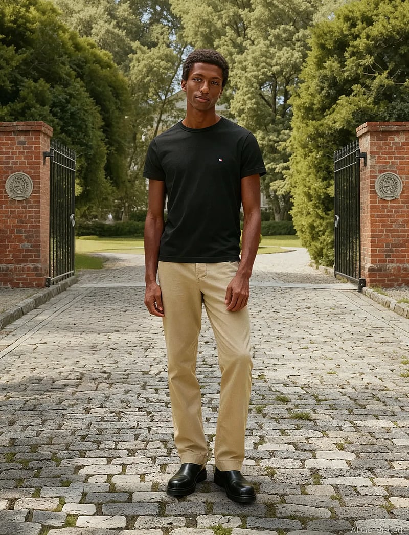 Tommy Hilfiger - CORE STRETCH SLIM C-NECK TEE - short-sleeved t-shirts - black - 5