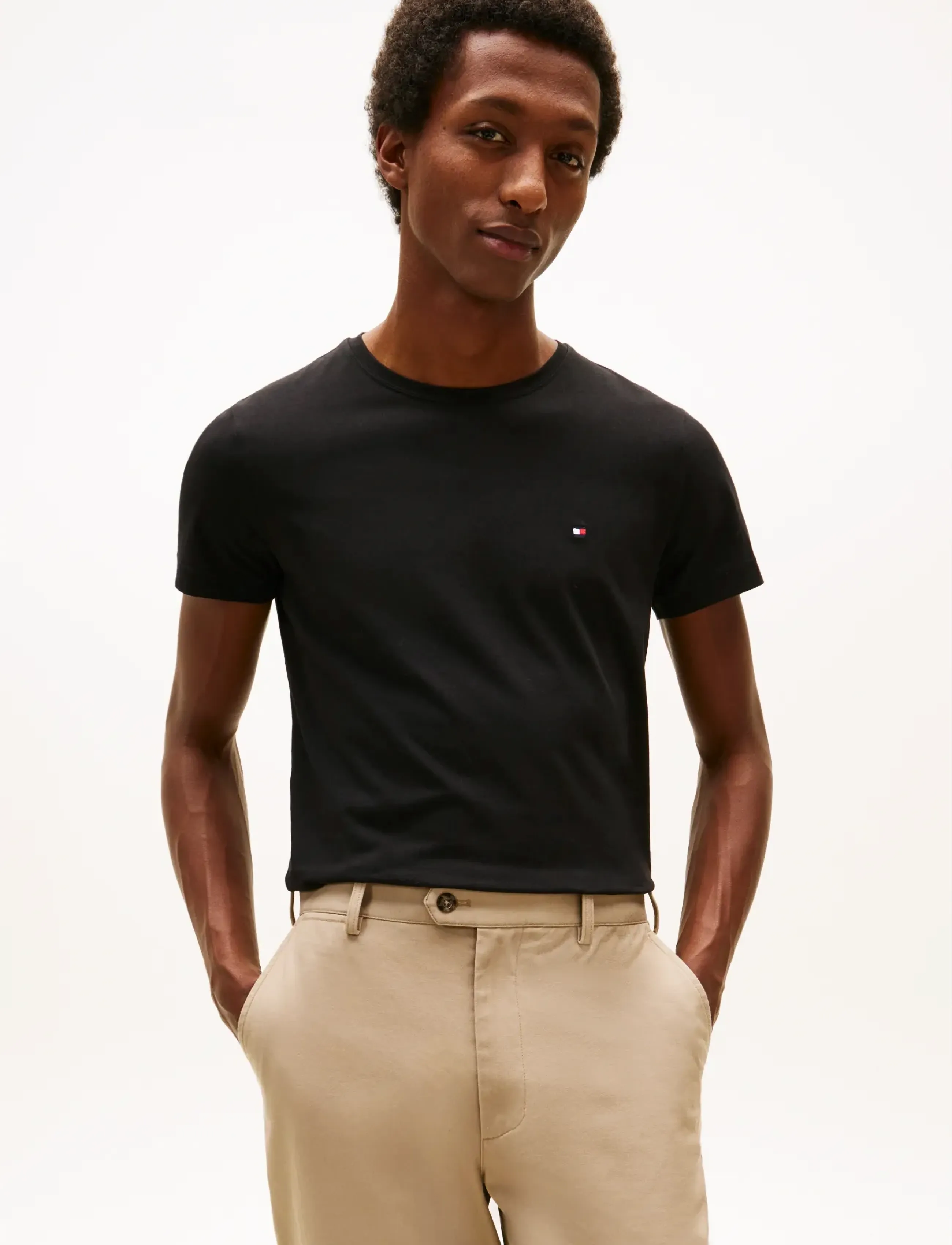 TOMMY HILFIGER Core Stretch Slim C-Neck Tee t-shirts - bas herr – bild 5