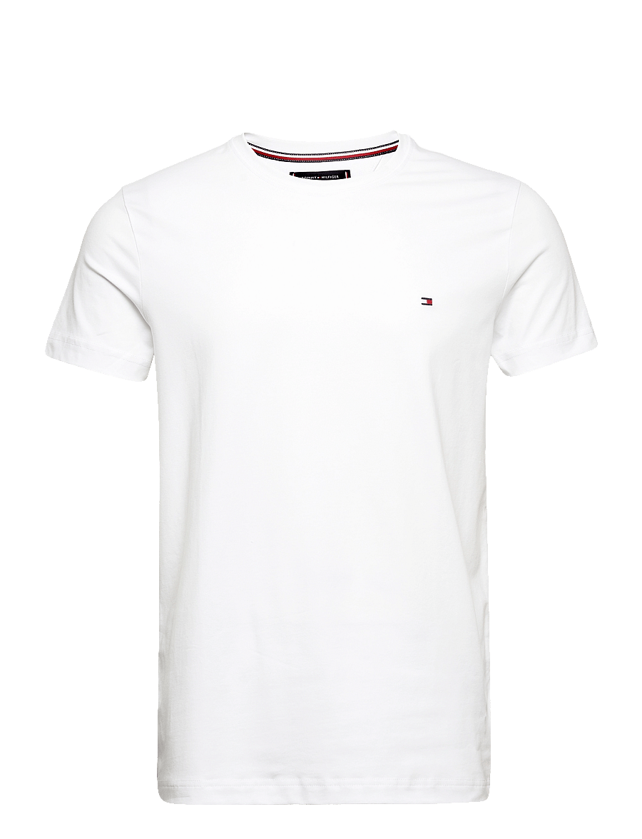 Tommy Hilfiger - CORE STRETCH SLIM C-NECK TEE - lühikeste varrukatega t-särgid - white - 1