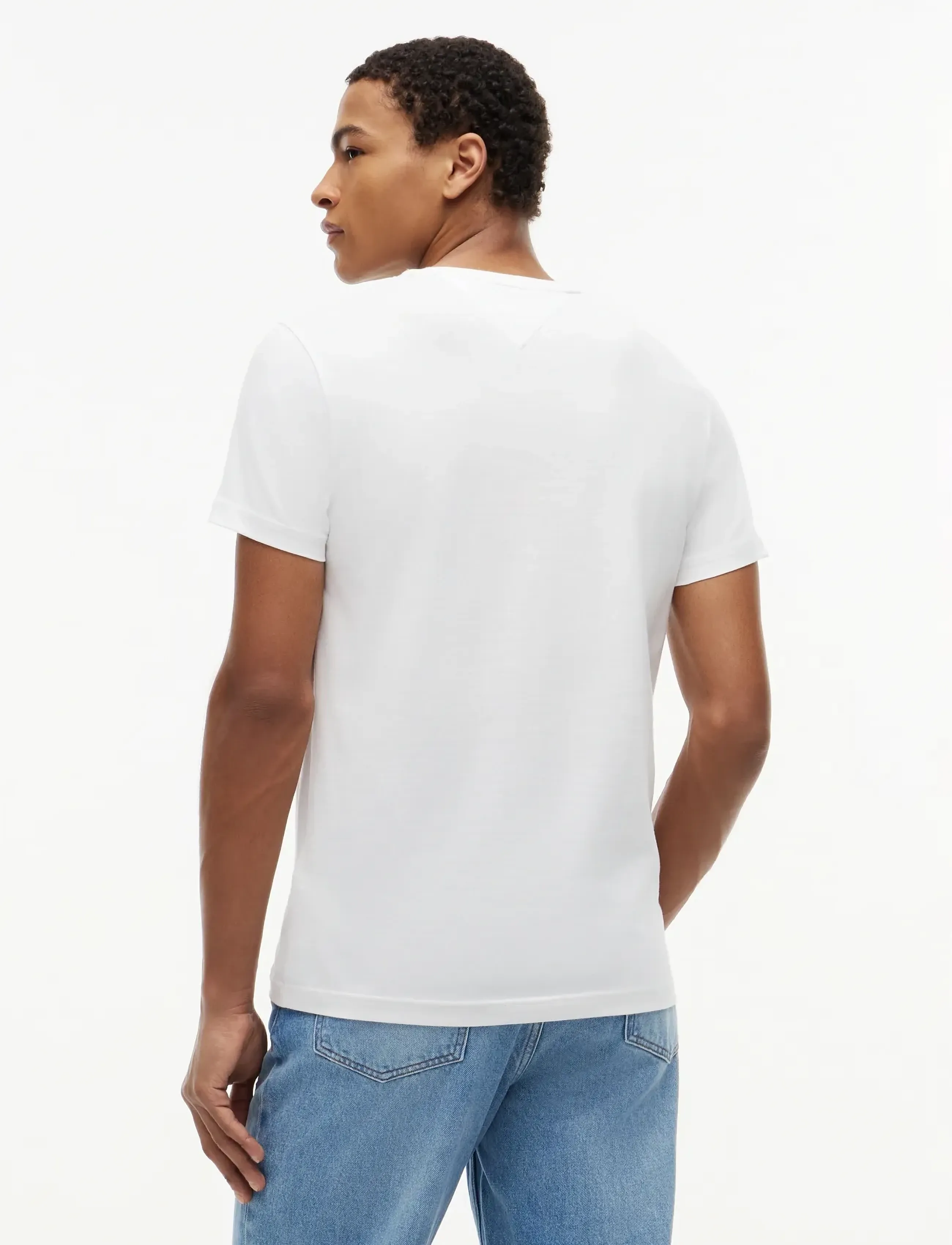 Tommy Hilfiger - CORE STRETCH SLIM C-NECK TEE - laveste priser - white - 3