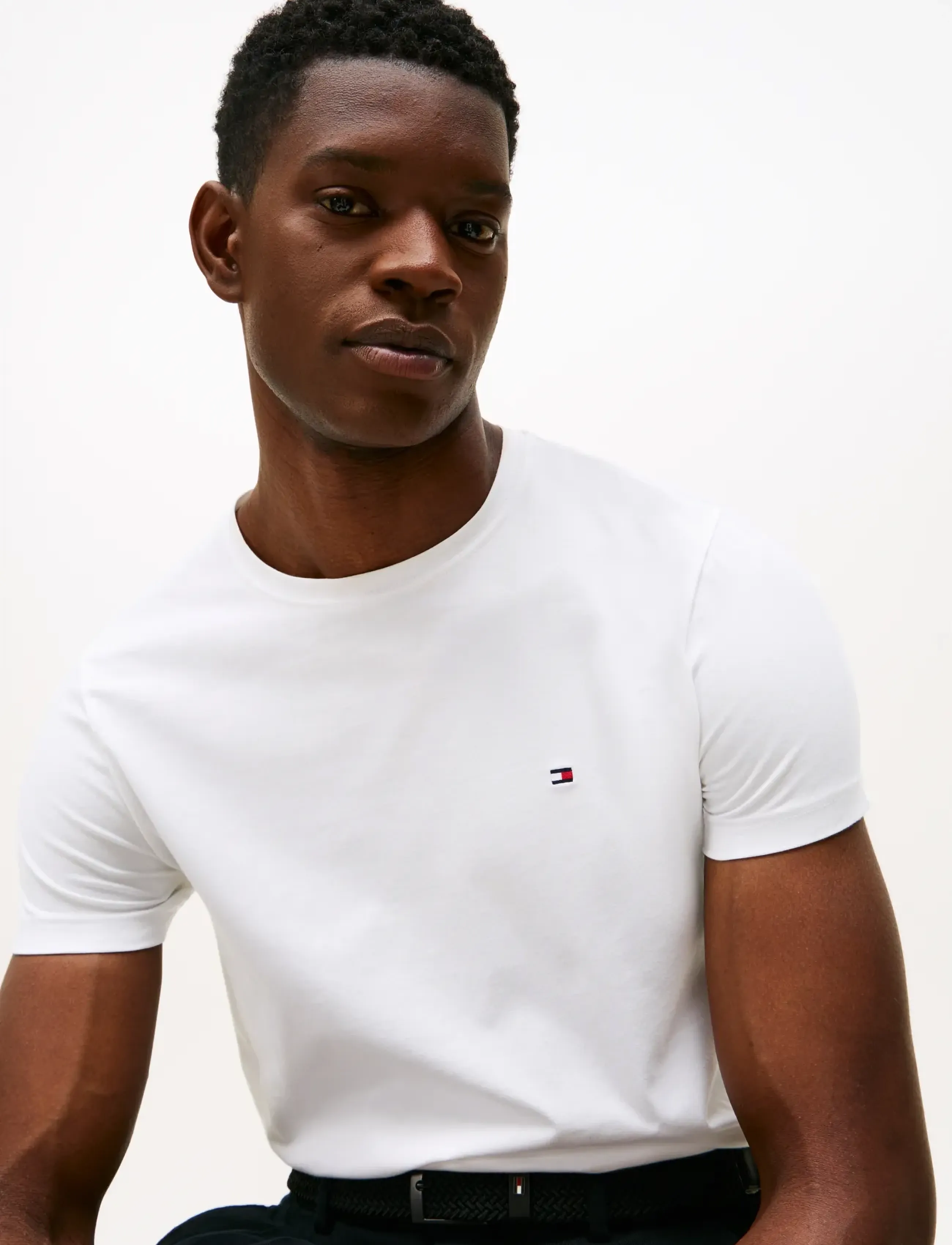 TOMMY HILFIGER Core Stretch Slim C-Neck Tee t-shirts - bas herr – bild 5